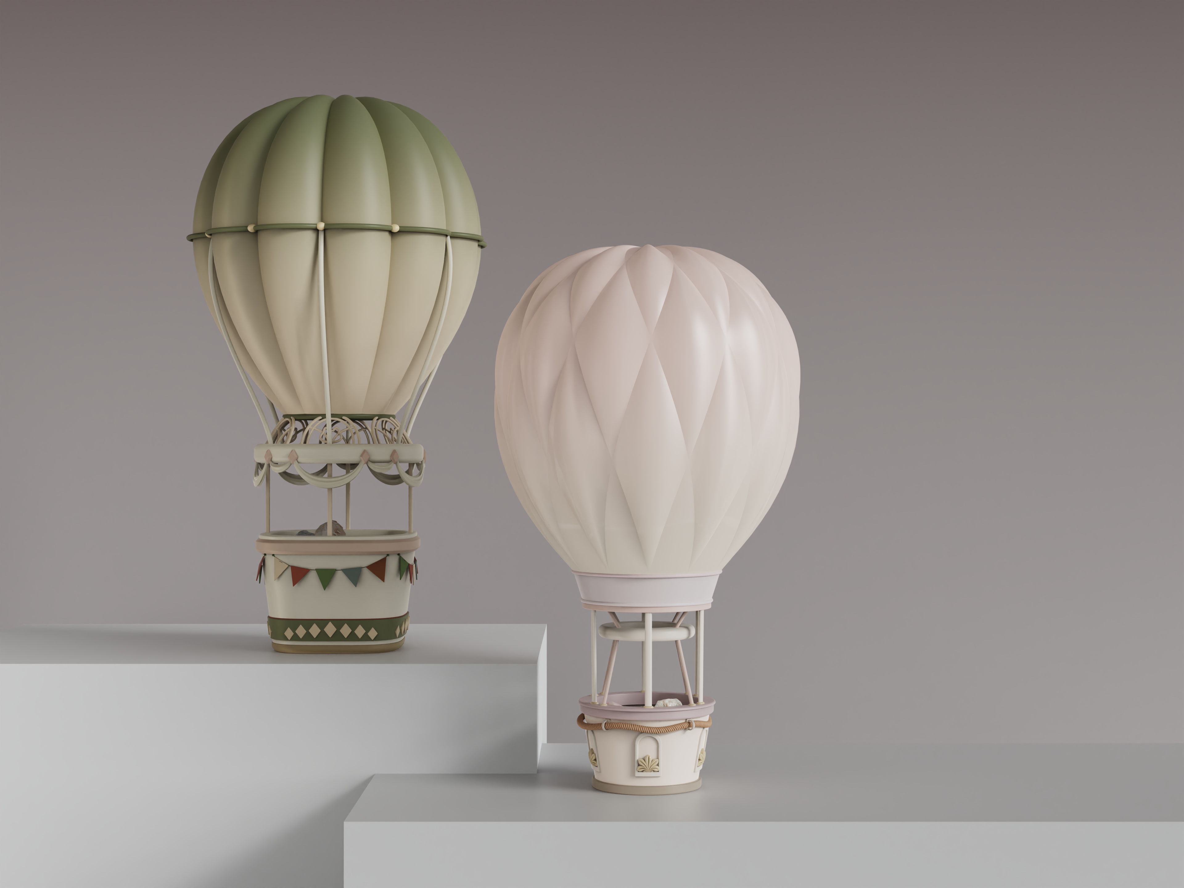 Scense expansion, aromatherapy healing, hot air balloon, romantic，