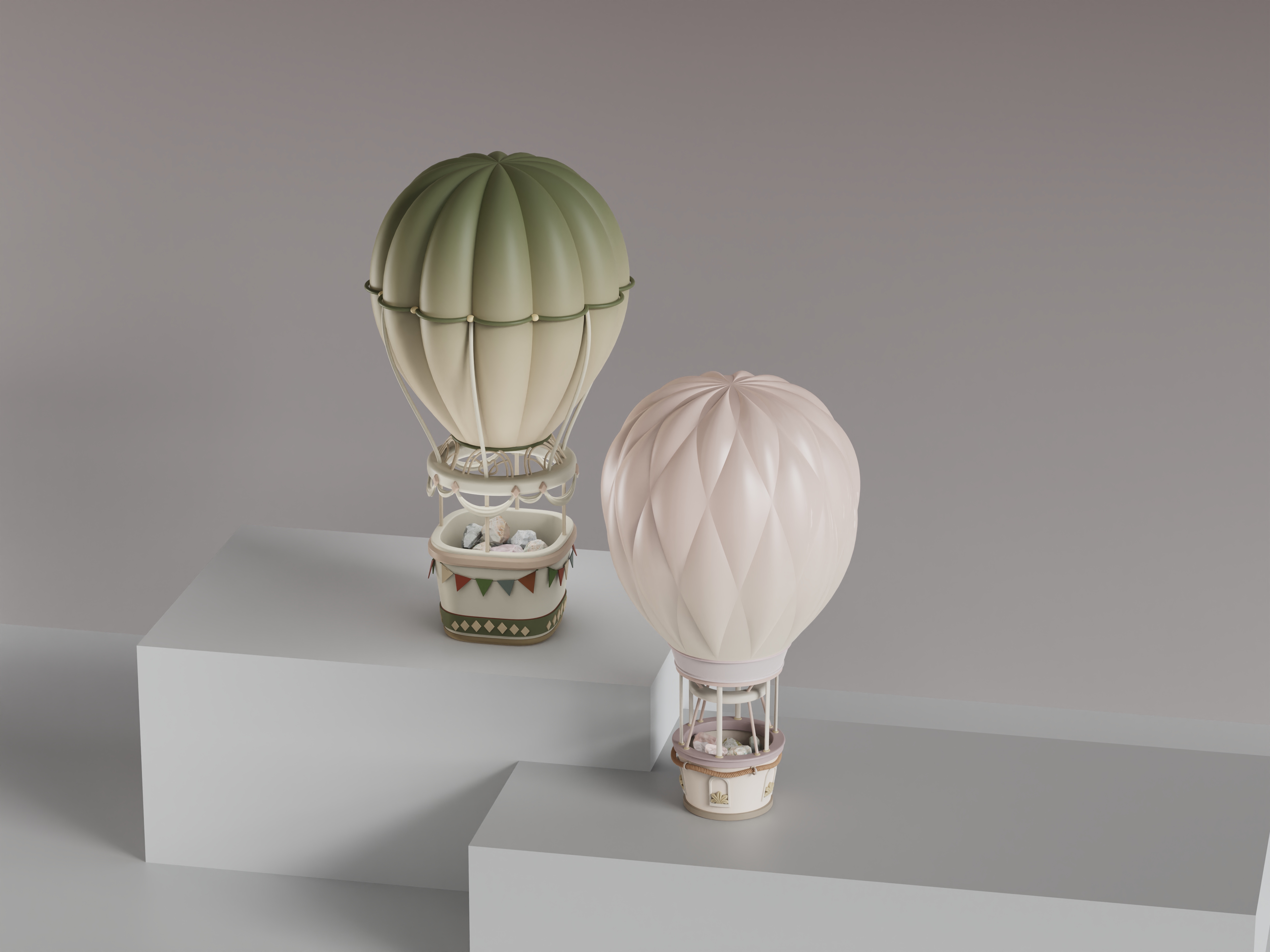 Scense expansion, aromatherapy healing, hot air balloon, romantic，
