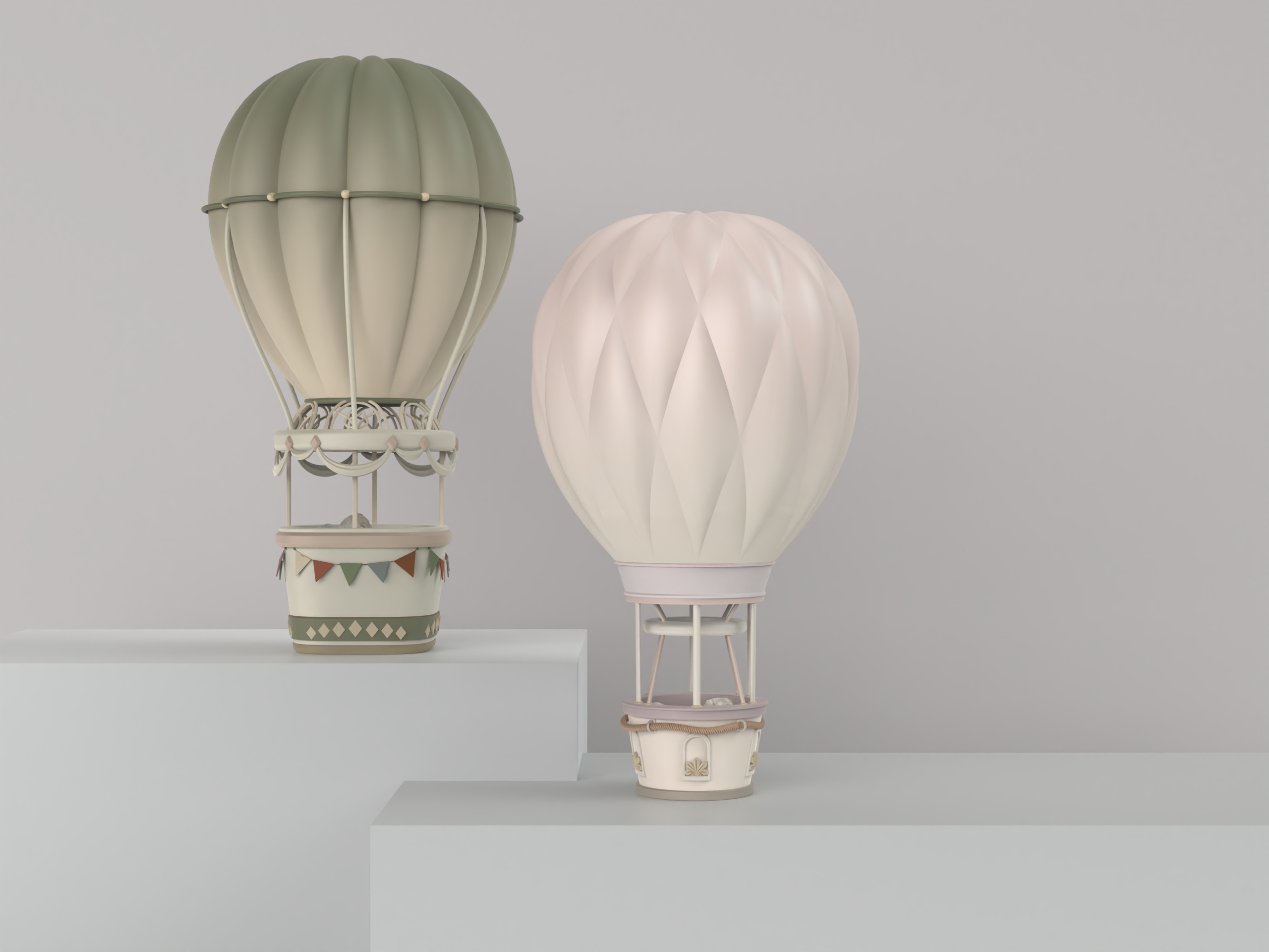 Scense expansion, aromatherapy healing, hot air balloon, romantic，