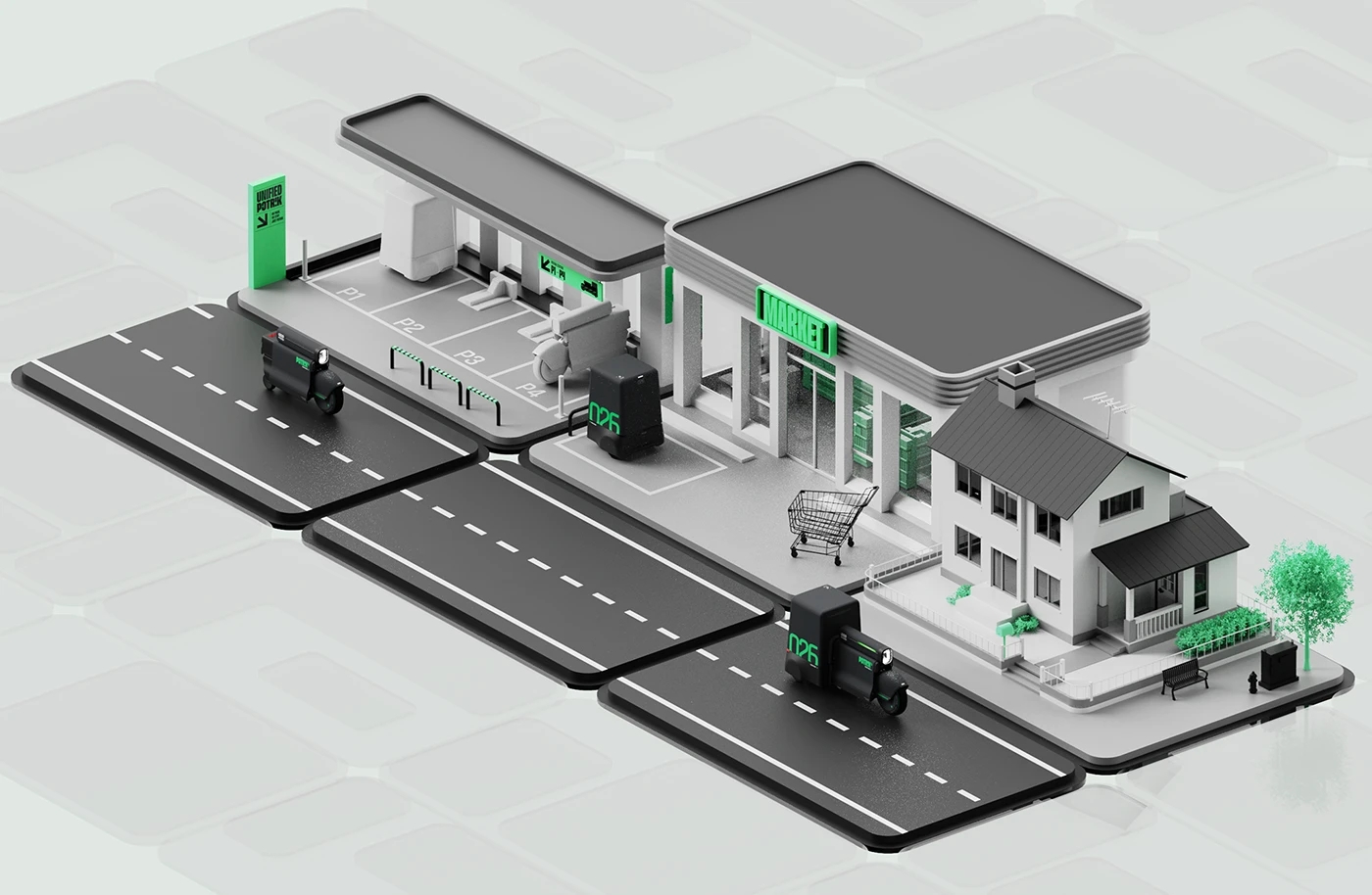 POTRIK，distribution system，vehicle，industrial design，