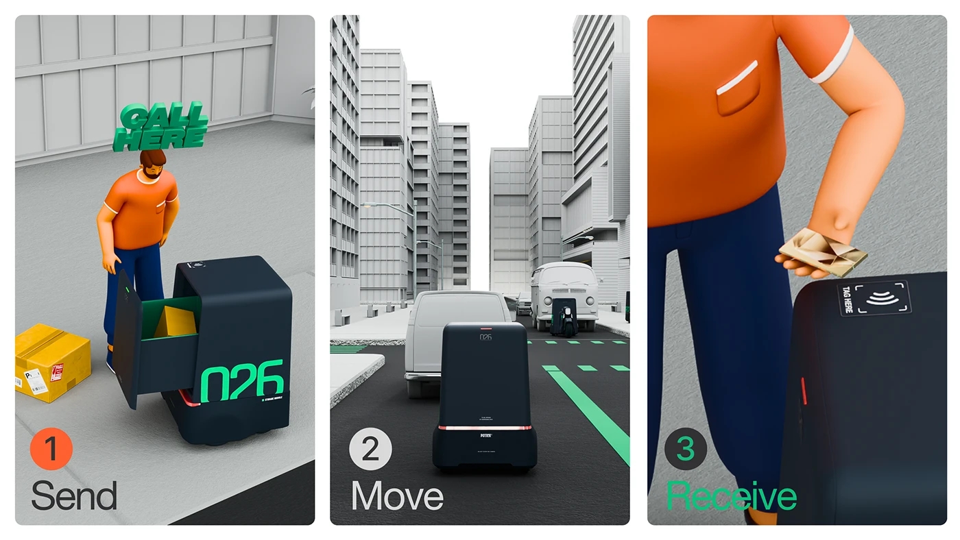 POTRIK，distribution system，vehicle，industrial design，