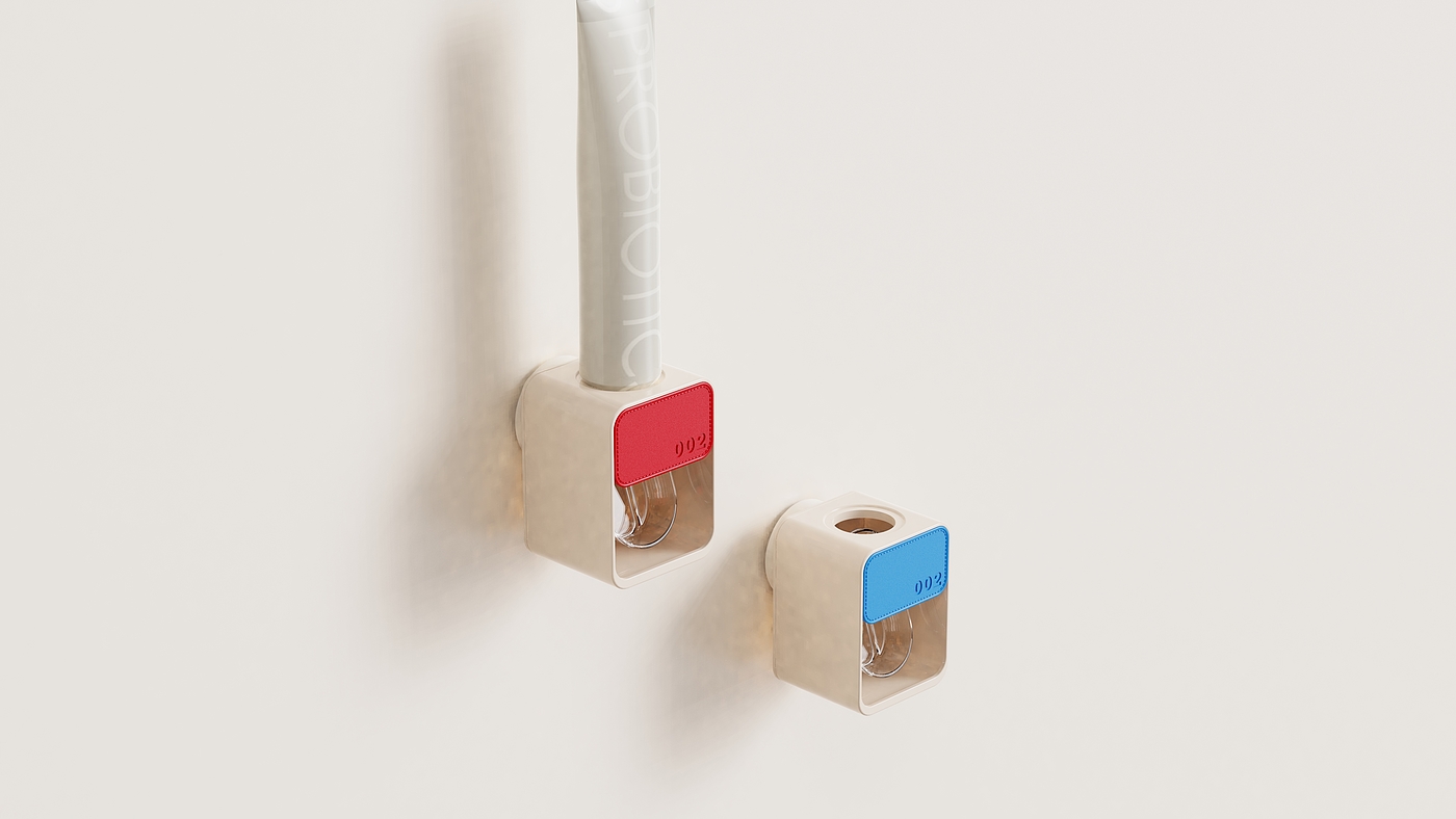 Toothpaste squeezing artifact，Suction wall-mounted squeezer set，