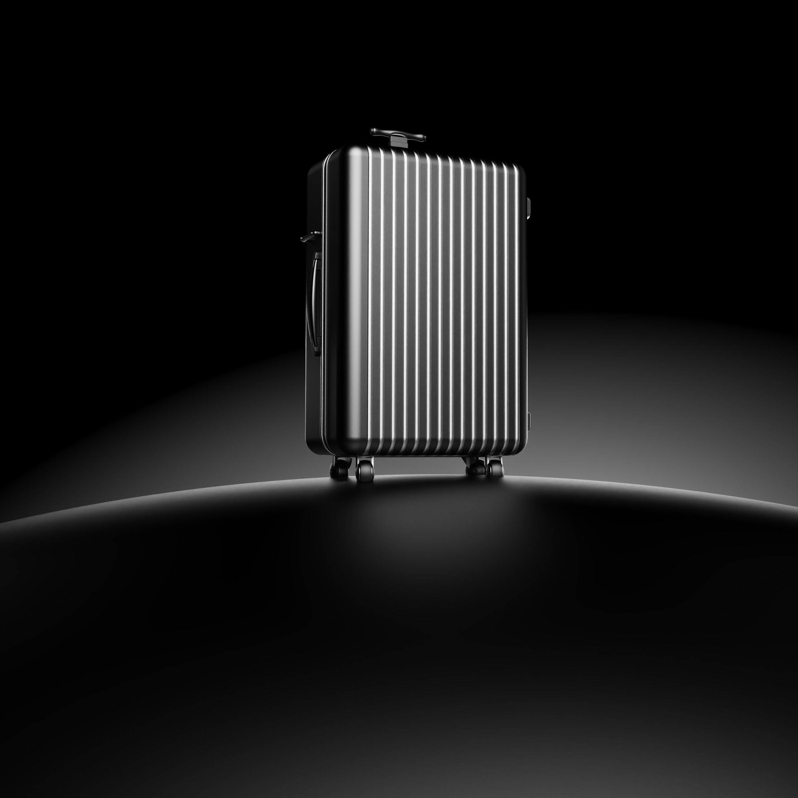 suitcase; geometry; light and shadow; composition，