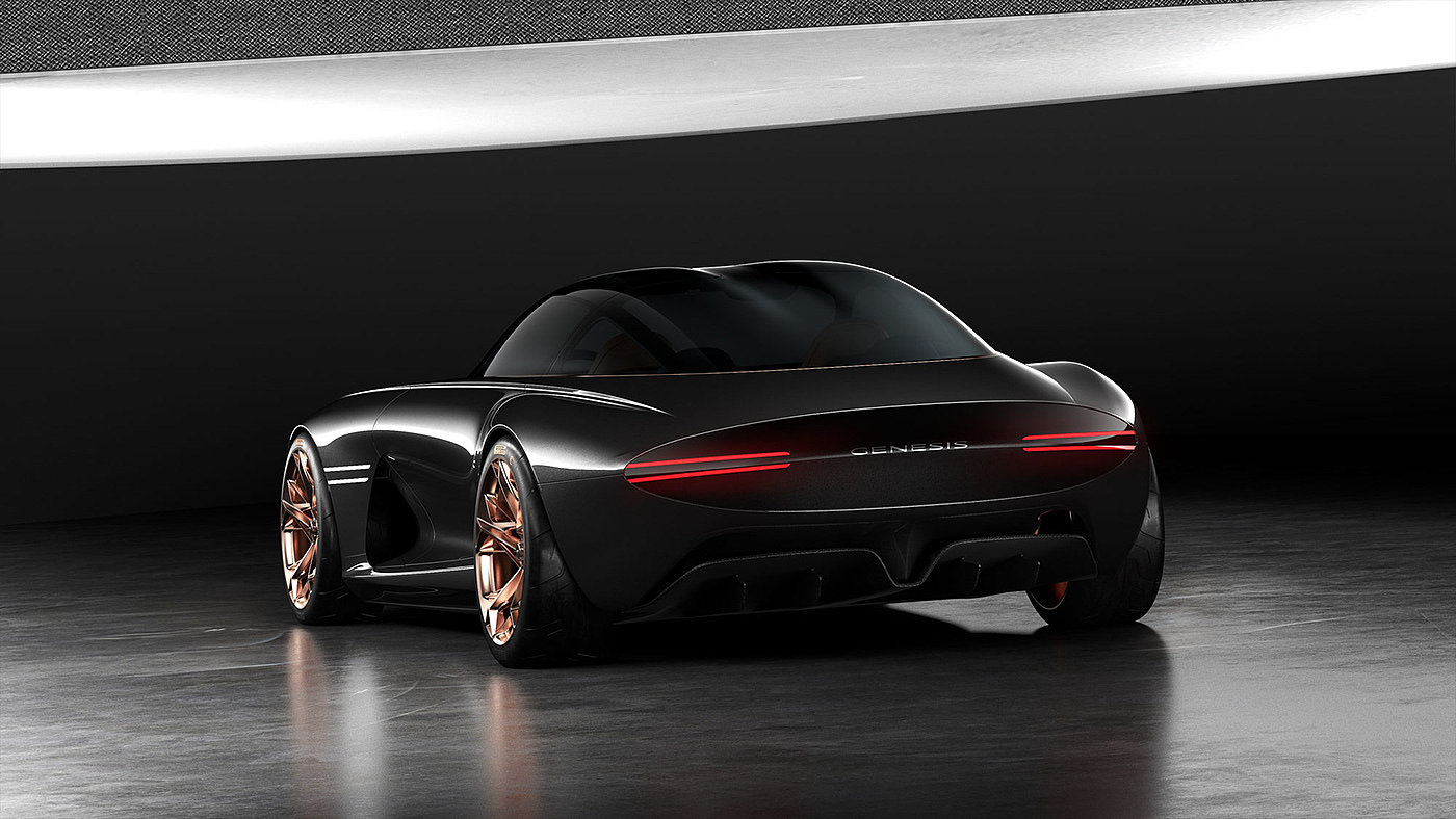 black，cg，Essentia Concep，vehicle，Automobile design，conceptual design，Pure electric concept car，Genesis，