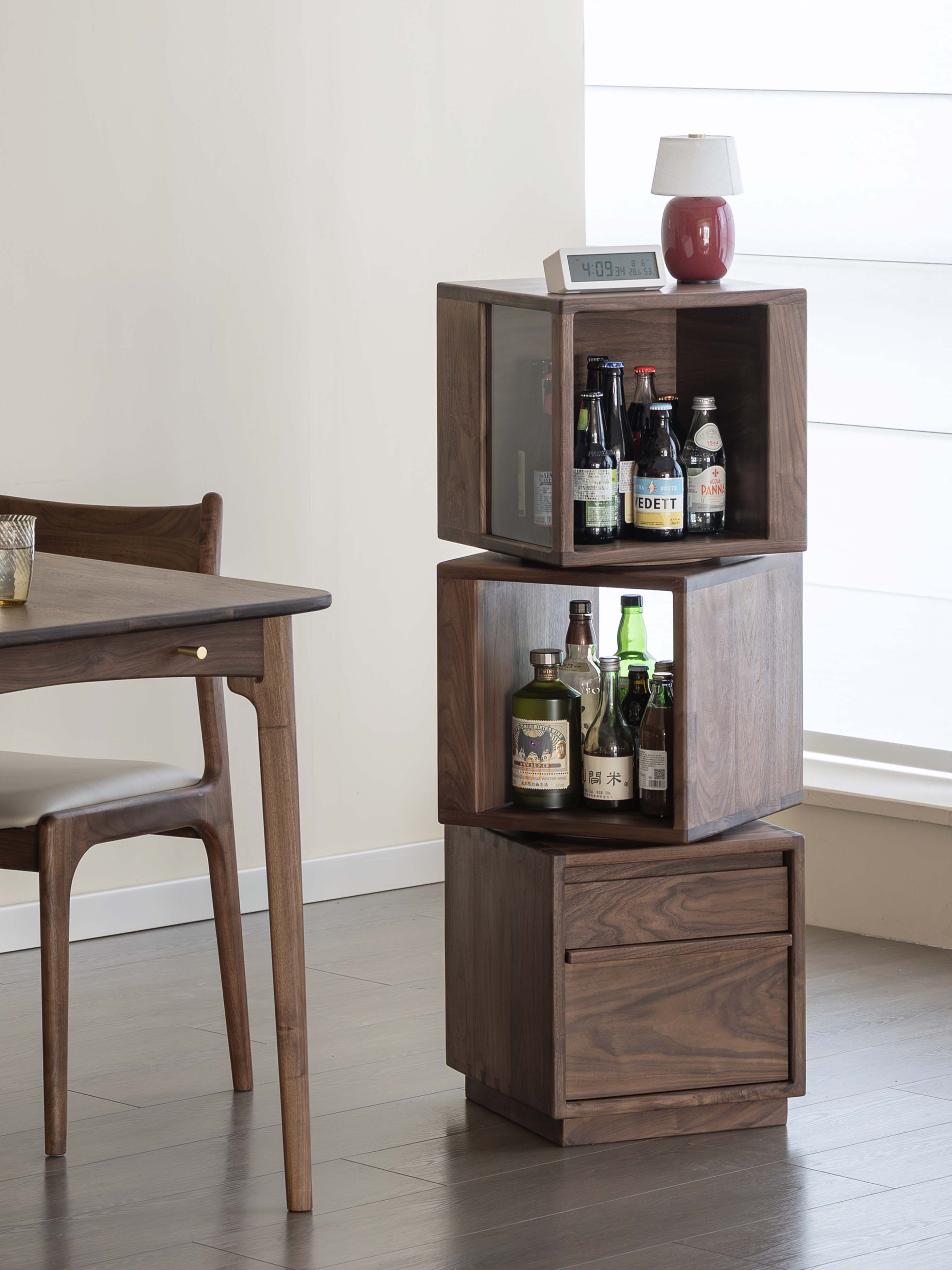 Black walnut furniture，Solid wood furniture，Original design，Residential Furniture，furniture design ，Module cabinet，