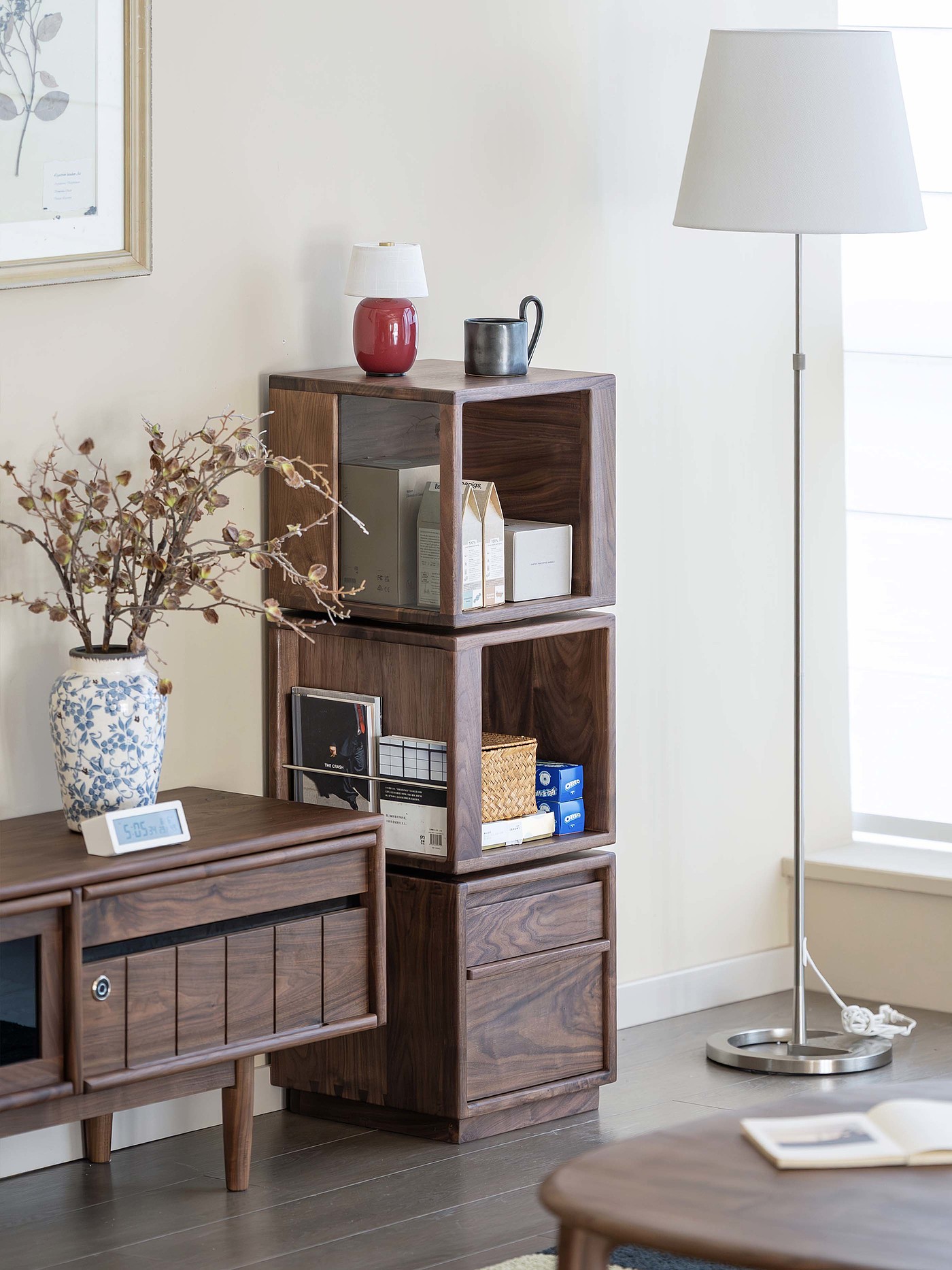Black walnut furniture，Solid wood furniture，Original design，Residential Furniture，furniture design ，Module cabinet，
