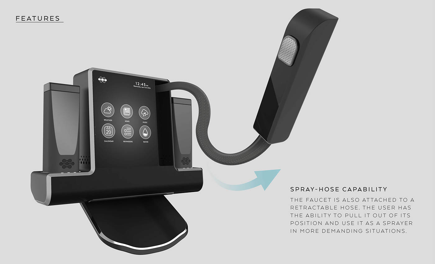 Fluus，water tap，kitchen，black，