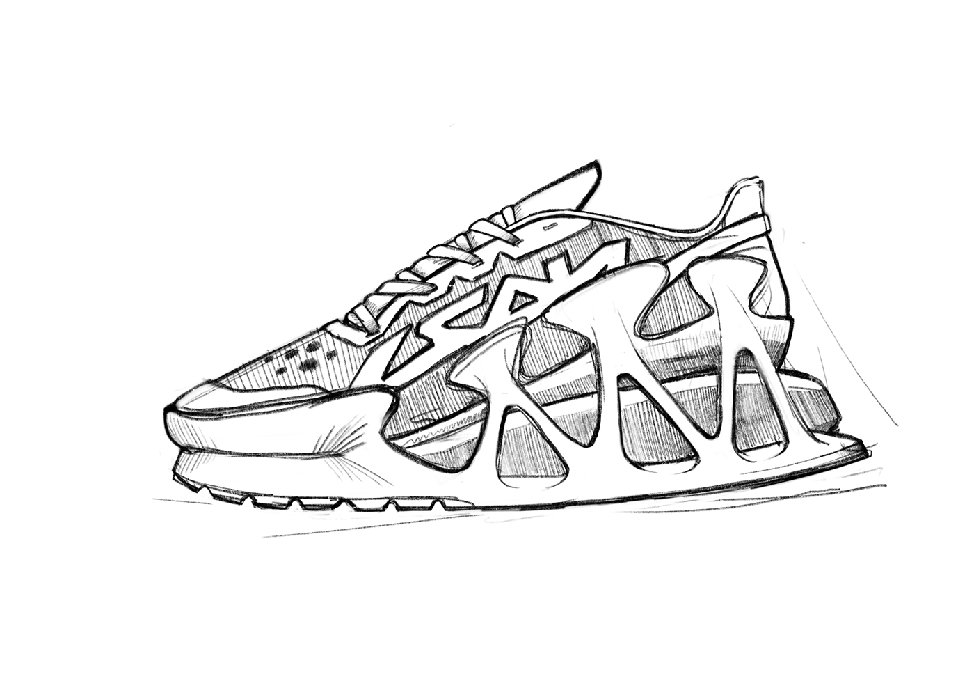 shoes，sneakers，Hand drawn，Outdoor equipment，
