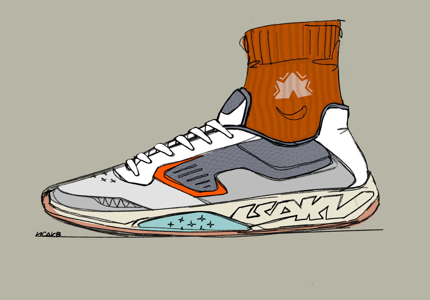 shoes，sneakers，Hand drawn，Outdoor equipment，