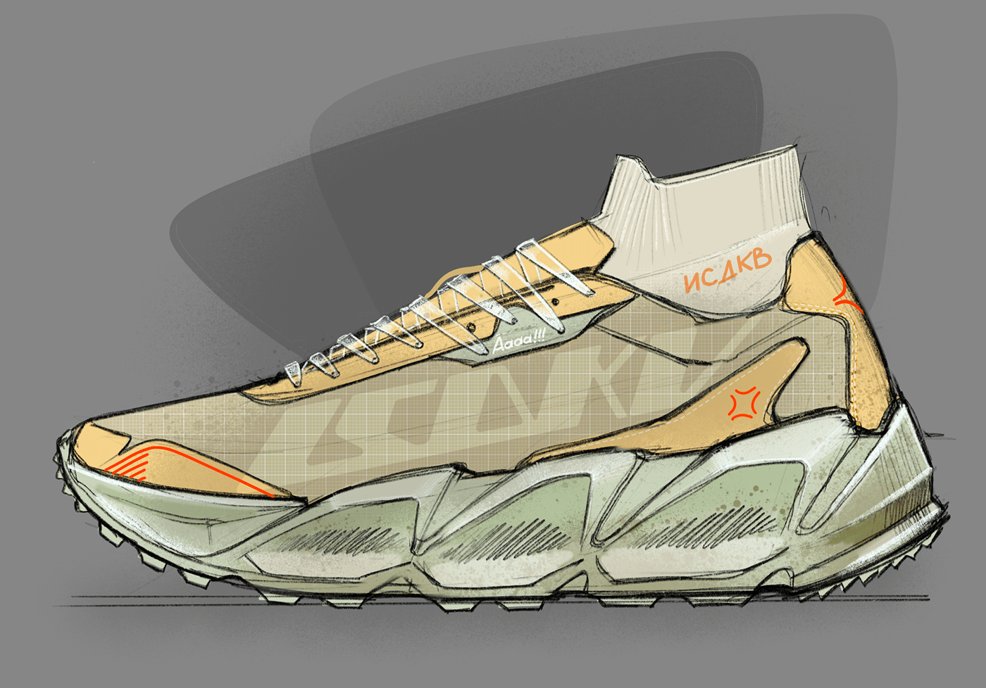 shoes，sneakers，Hand drawn，Outdoor equipment，