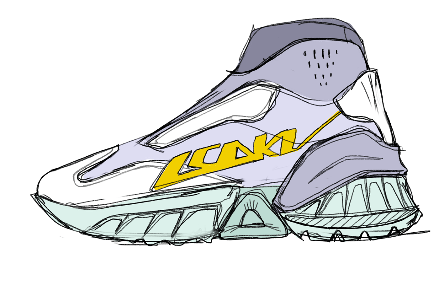 shoes，sneakers，Hand drawn，Outdoor equipment，