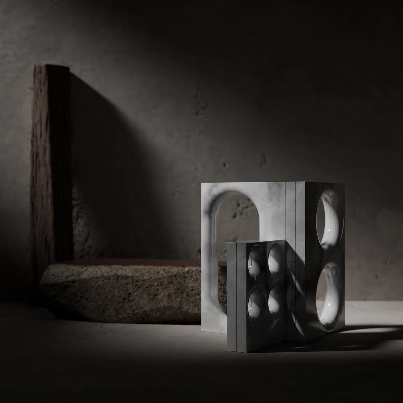 MUZ STONE，Stone processing，light and shadow design，ethereal aesthetics，gorgeous classical，