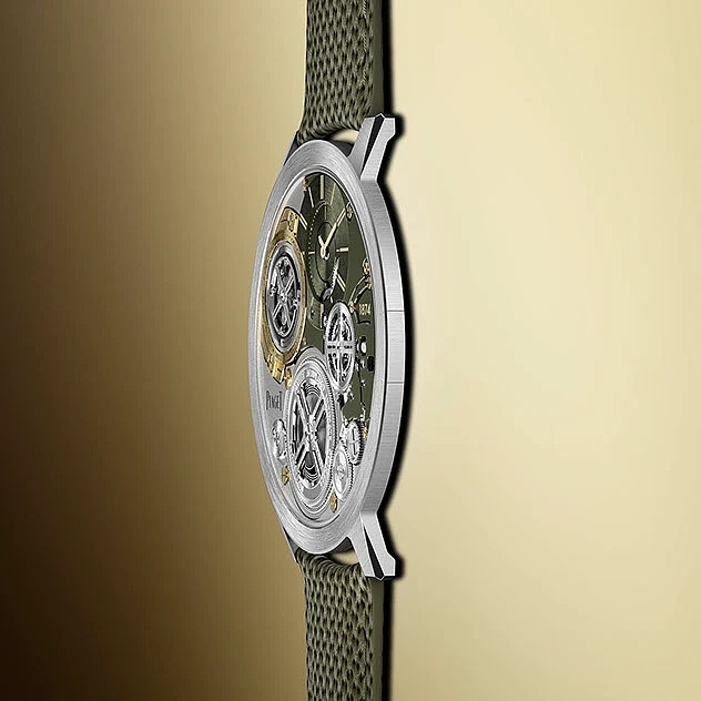 Piaget Altiplano 910，khakis green，Ultra-thin watch，Advanced Watch，Wrist watch，