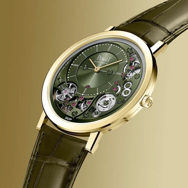 Piaget Altiplano 910，khakis green，Ultra-thin watch，Advanced Watch，Wrist watch，