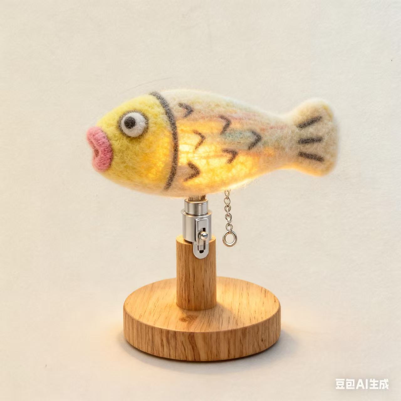 Bean bag，fish，lamp，Desk lamp，interest，Wool Poke，Hand drawn sketch，