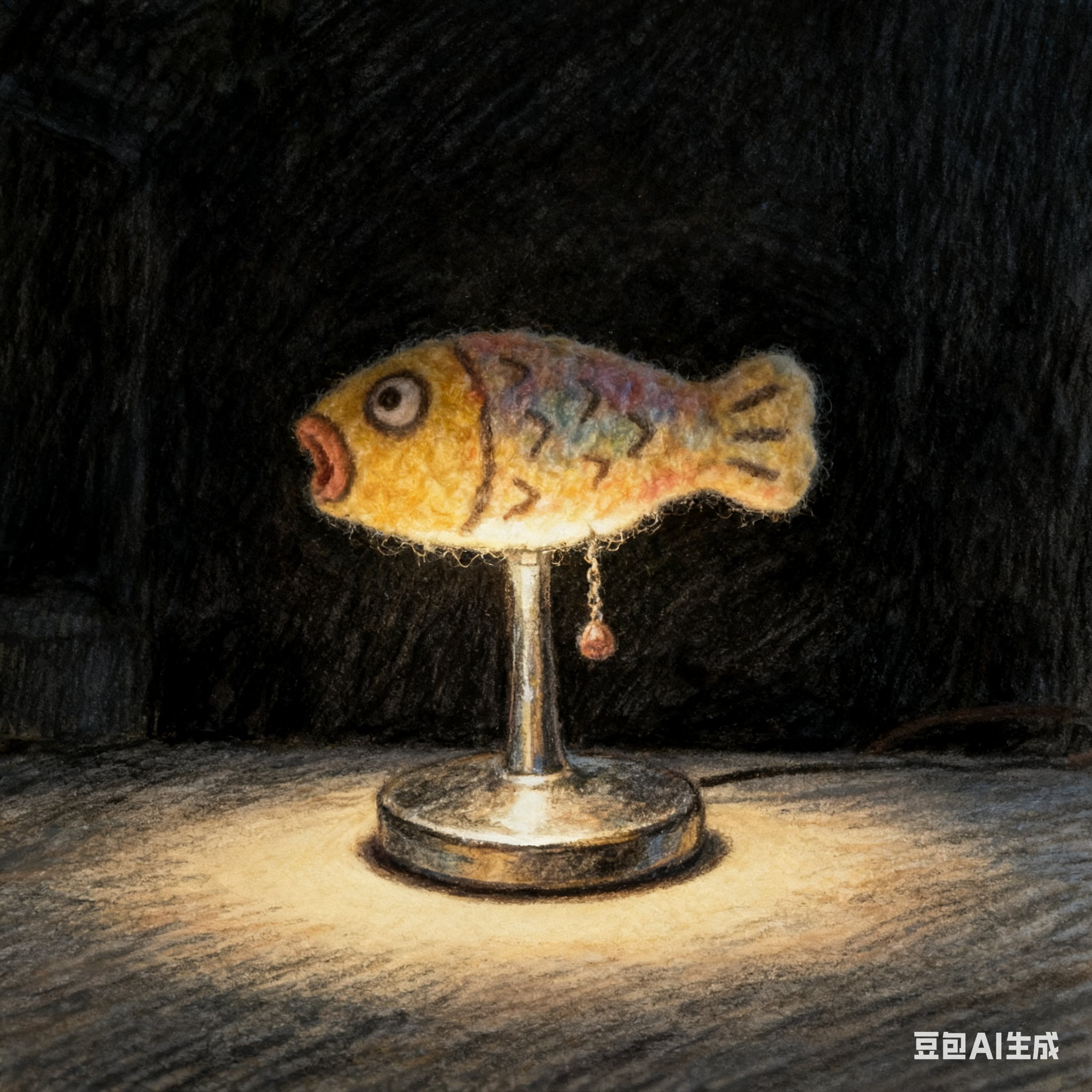 Bean bag，fish，lamp，Desk lamp，interest，Wool Poke，Hand drawn sketch，