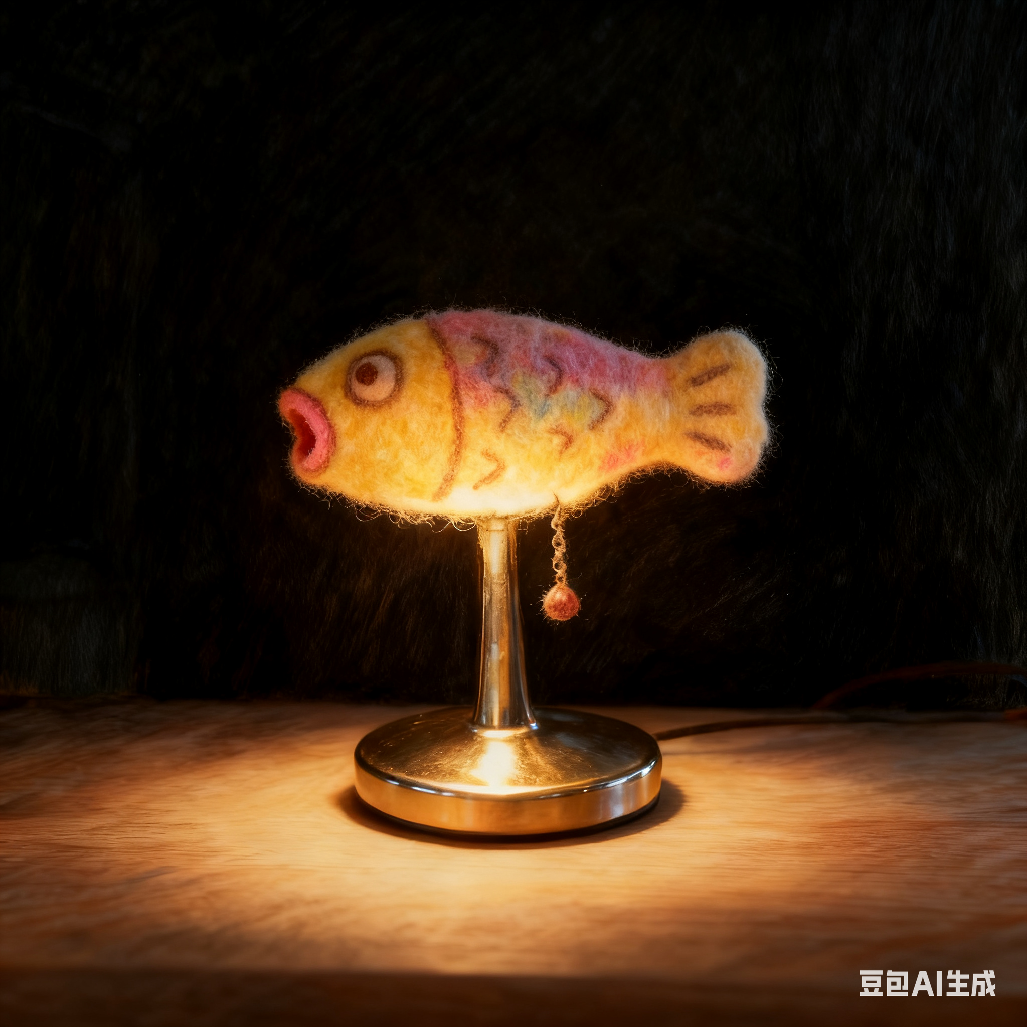 Bean bag，fish，lamp，Desk lamp，interest，Wool Poke，Hand drawn sketch，