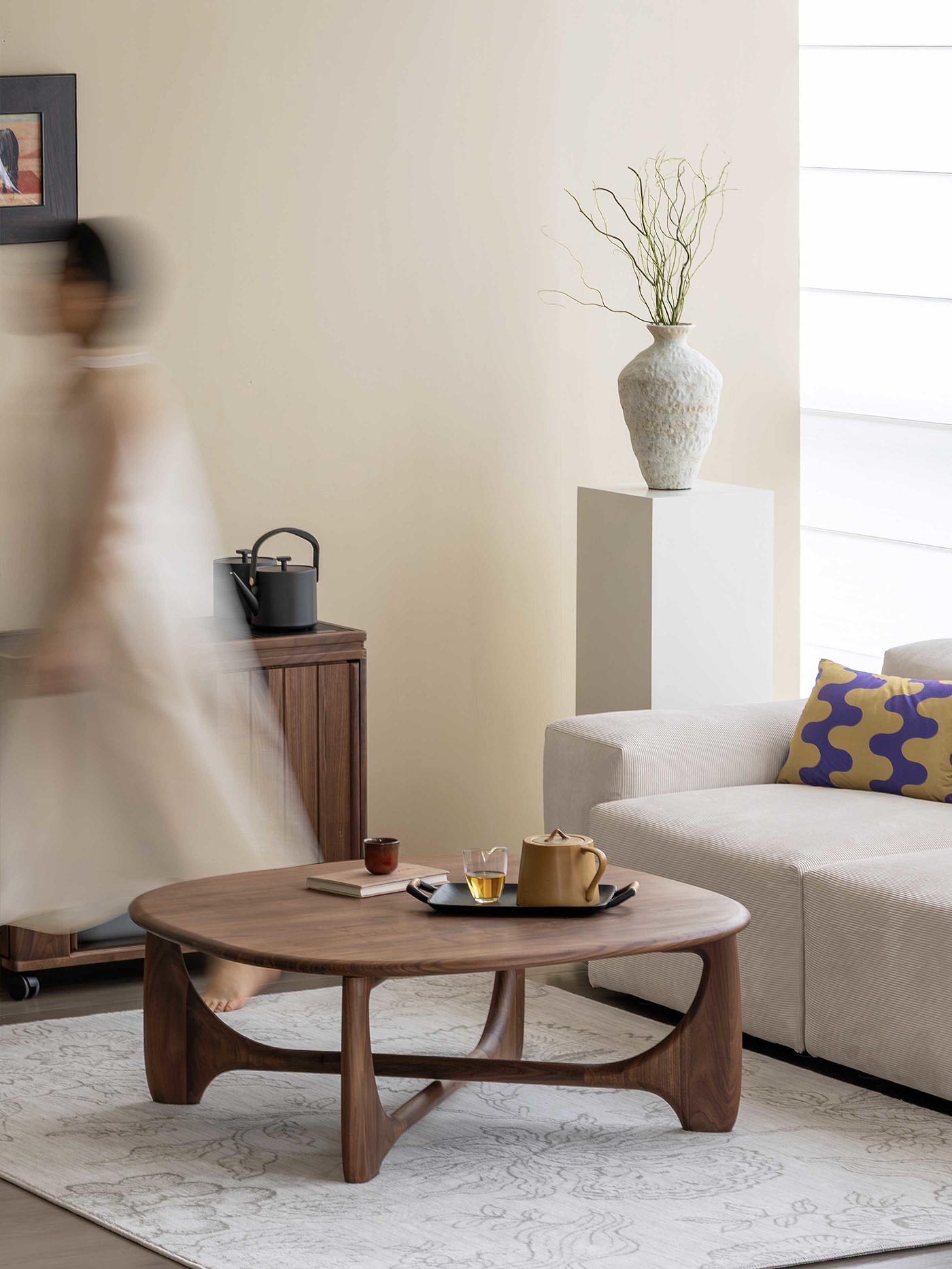 Black walnut furniture，Solid wood furniture，Original design，Residential Furniture，furniture design ，Tea table design，