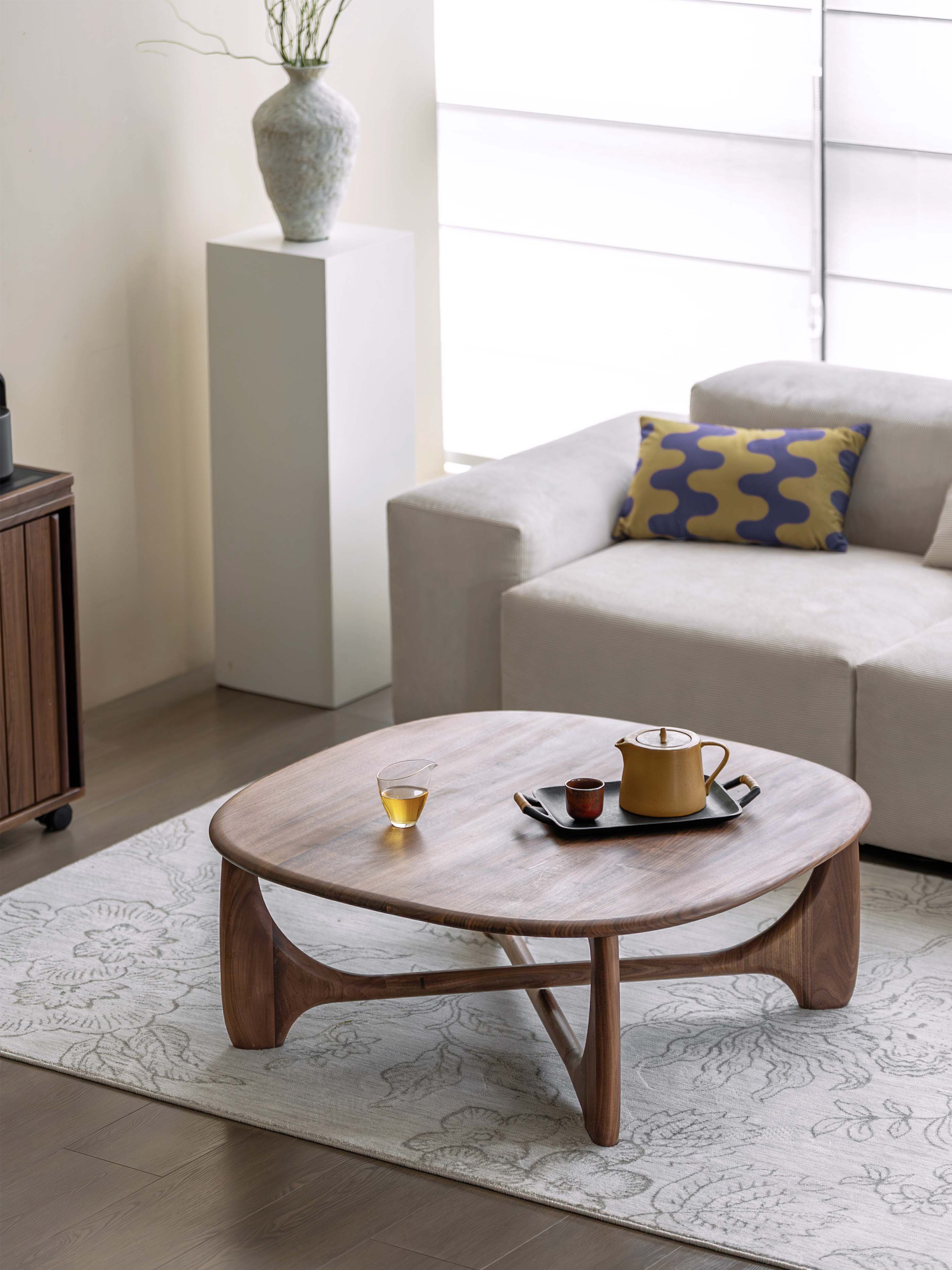 Black walnut furniture，Solid wood furniture，Original design，Residential Furniture，furniture design ，Tea table design，