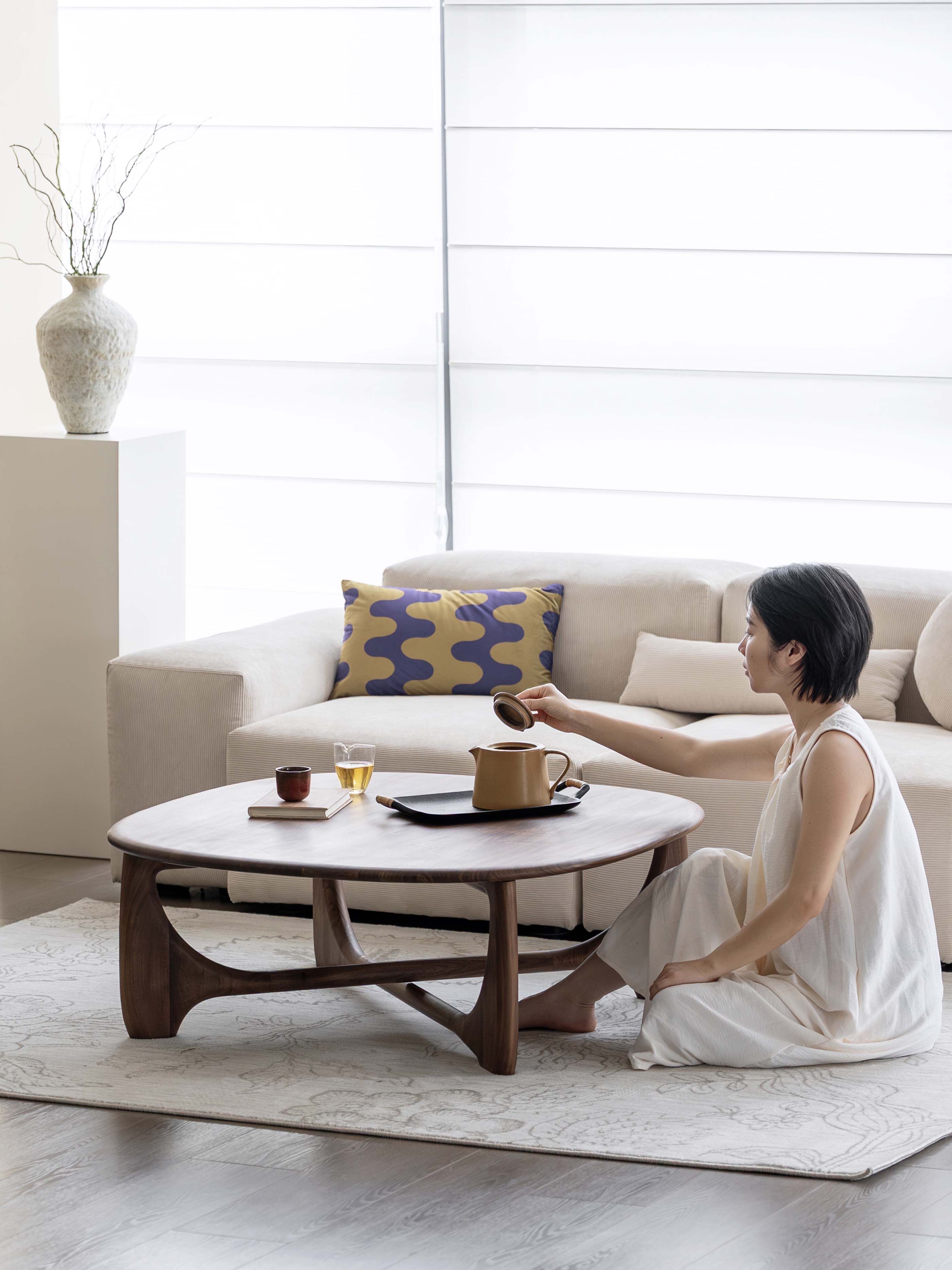 Black walnut furniture，Solid wood furniture，Original design，Residential Furniture，furniture design ，Tea table design，