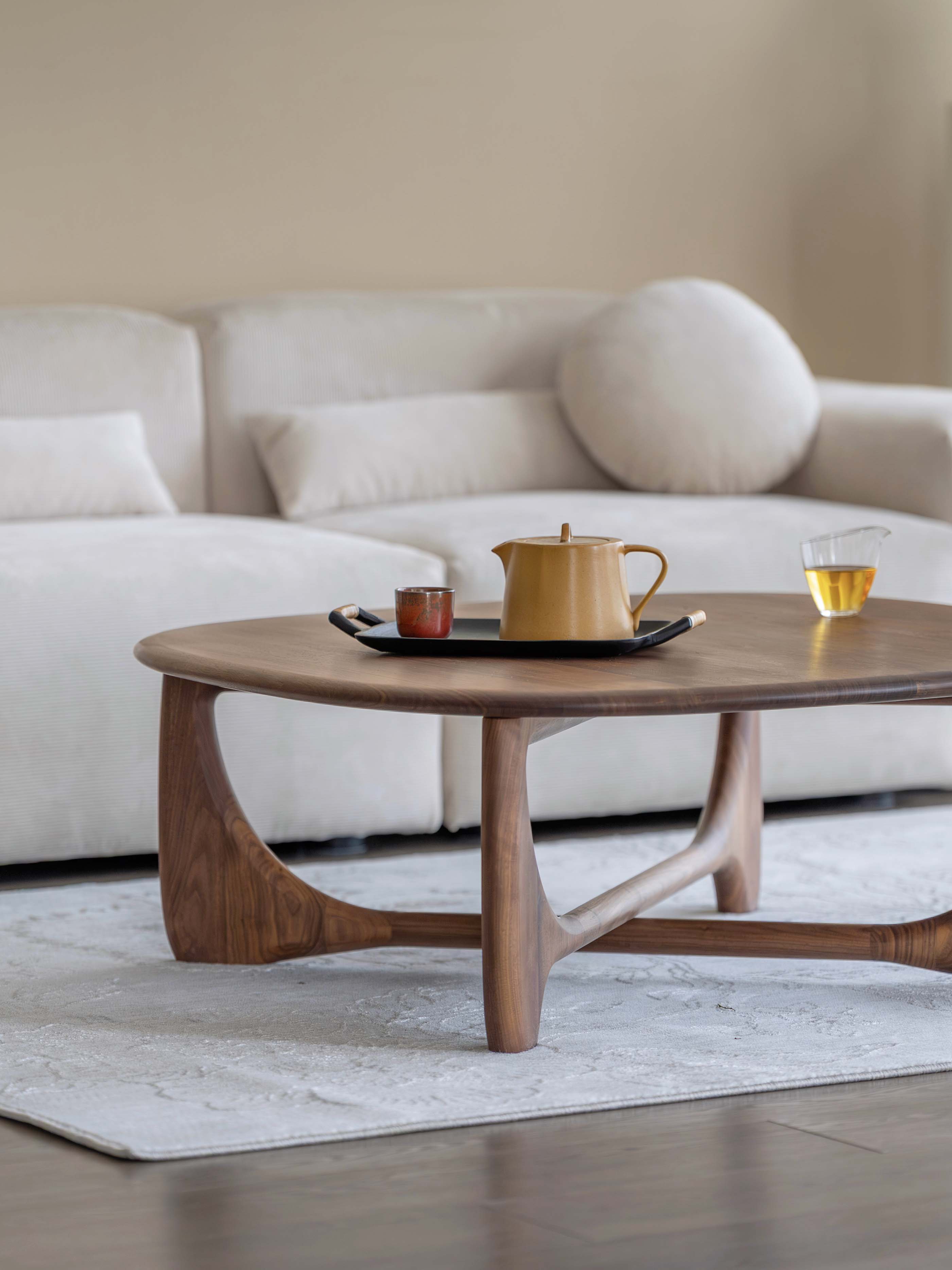 Black walnut furniture，Solid wood furniture，Original design，Residential Furniture，furniture design ，Tea table design，