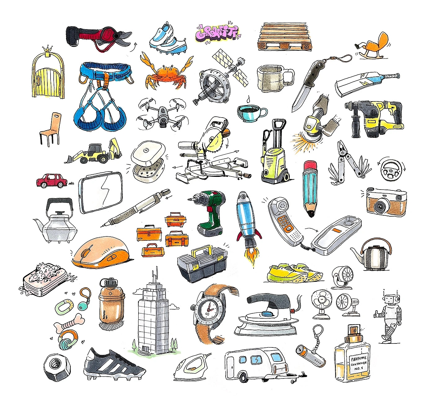 Sketches，Illustrations，manuscript，sample reels，