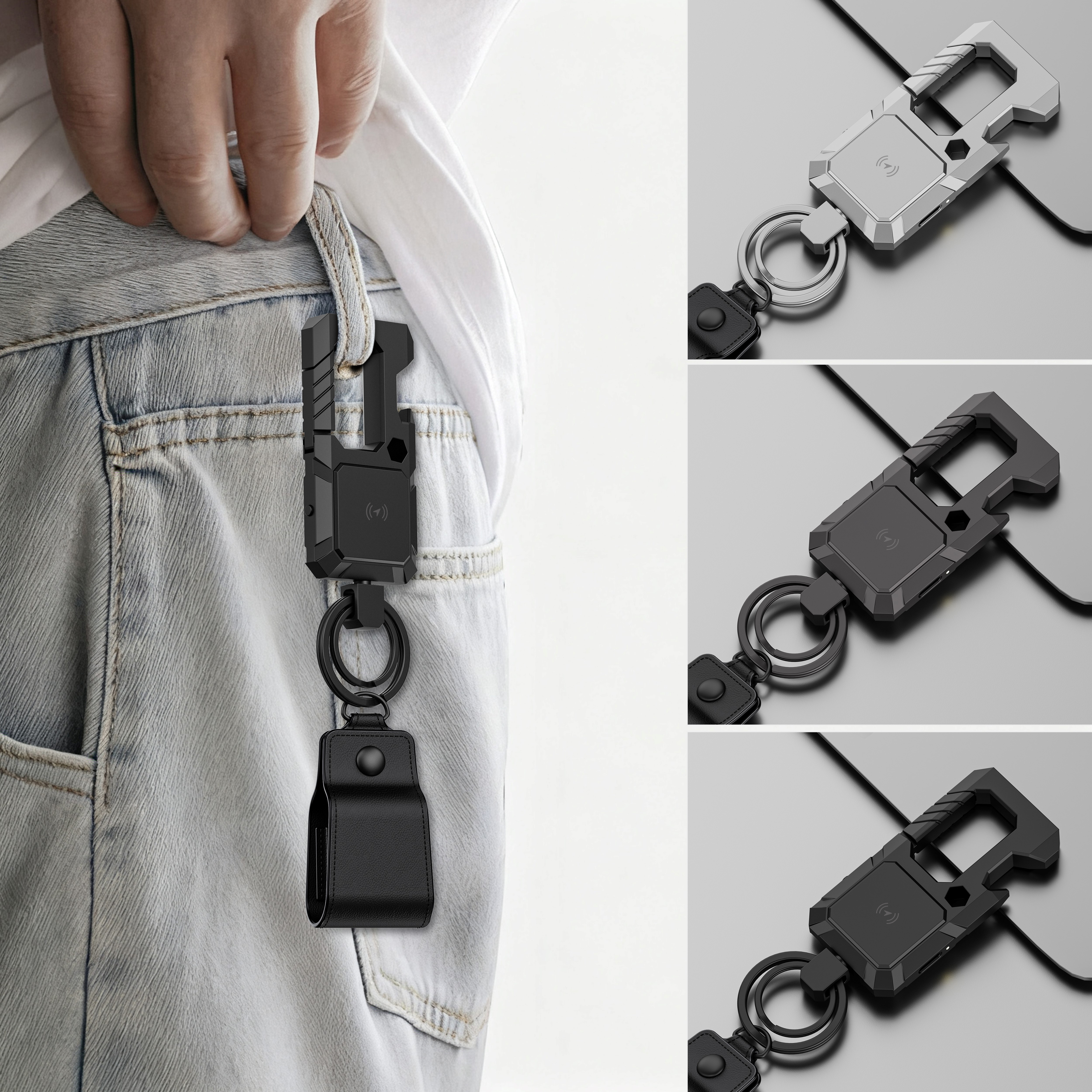 Find My keychain screw with tracking locator，