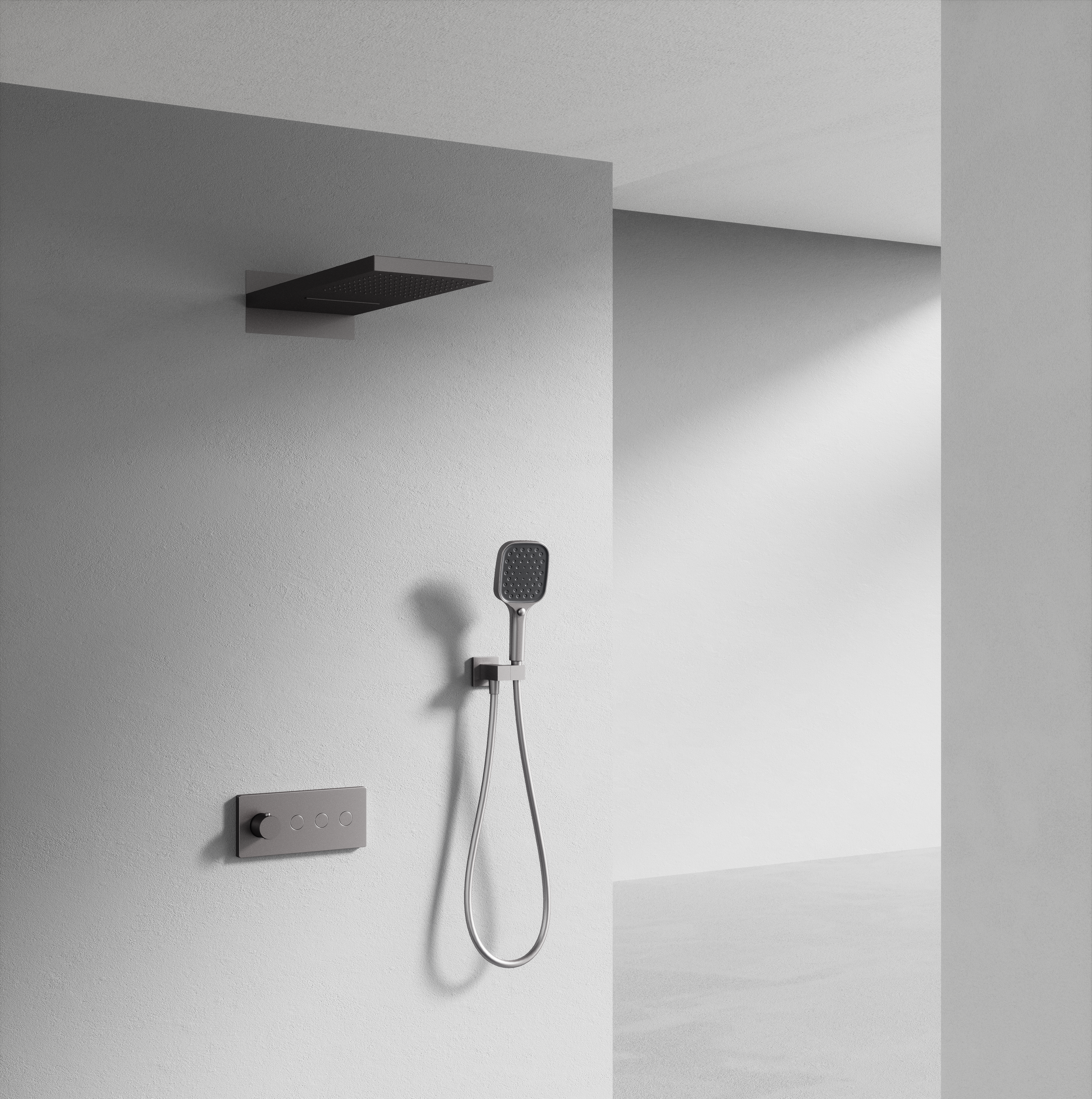 Shading shower head; Shower; Top spray; Large storage; Bathtub faucet，