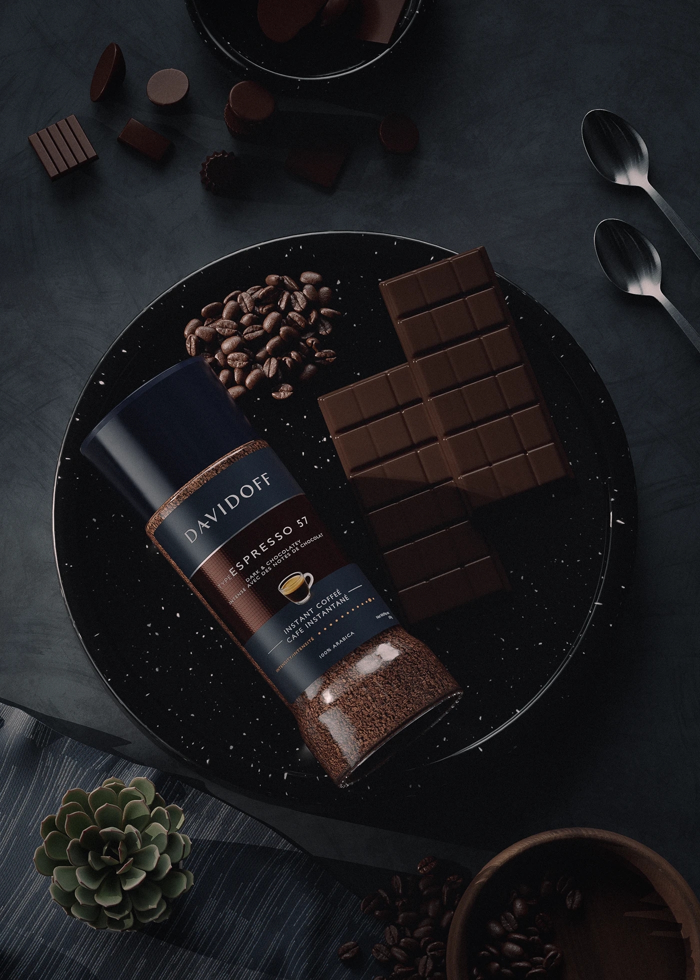 Davidoff，Coffee powder，Packing bottle，