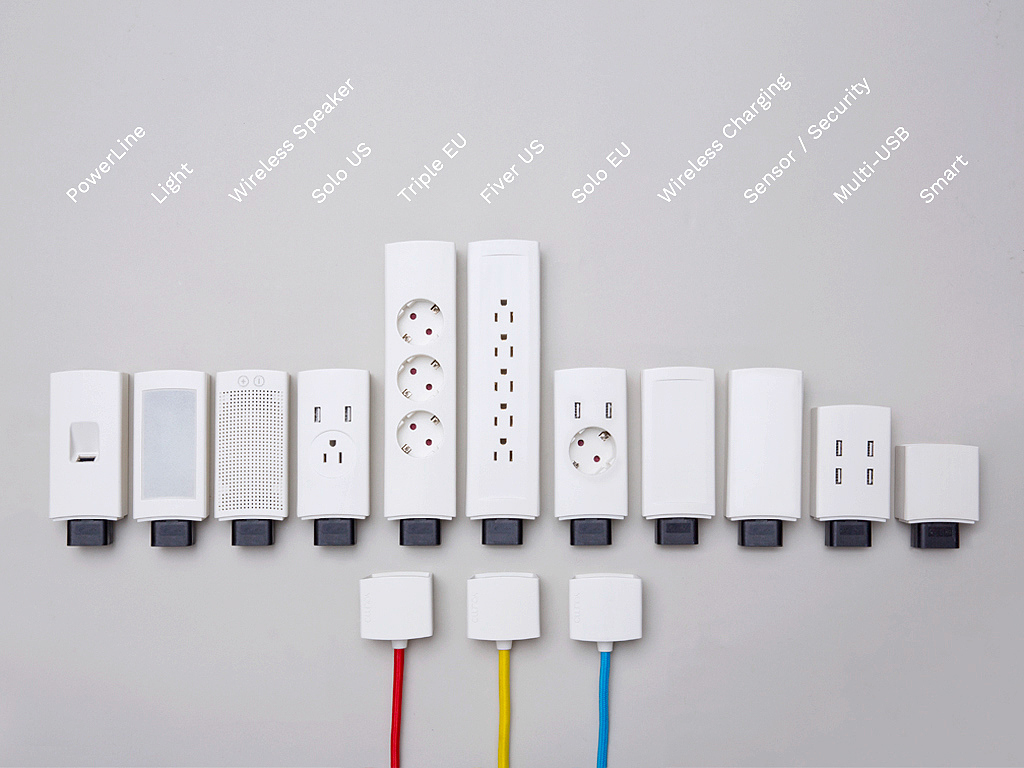 Row and insert，modular，Socket，Plug，