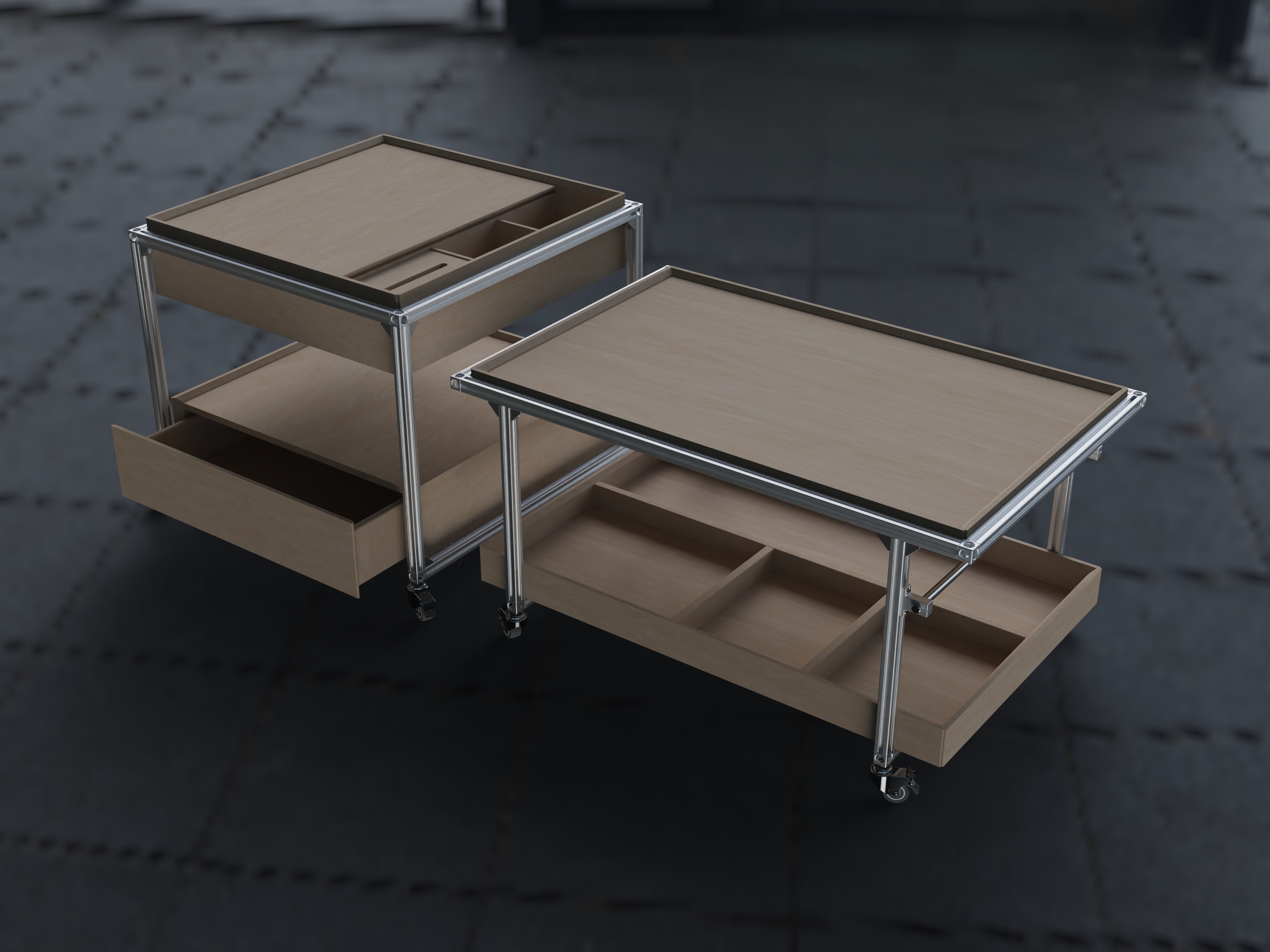 Aluminum Ocean Plate Coffee Table，