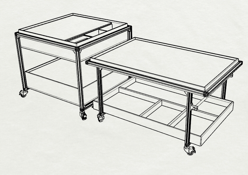Aluminum Ocean Plate Coffee Table，