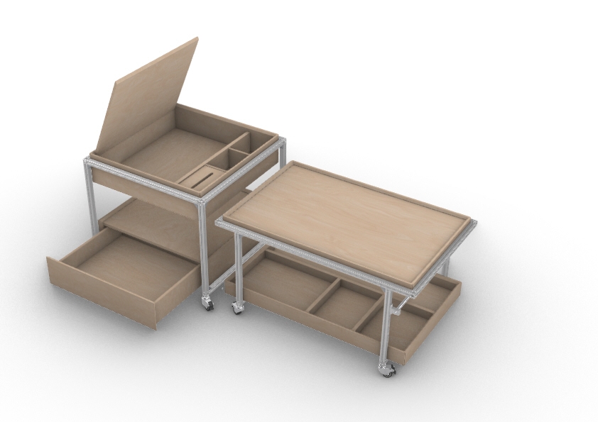 Aluminum Ocean Plate Coffee Table，