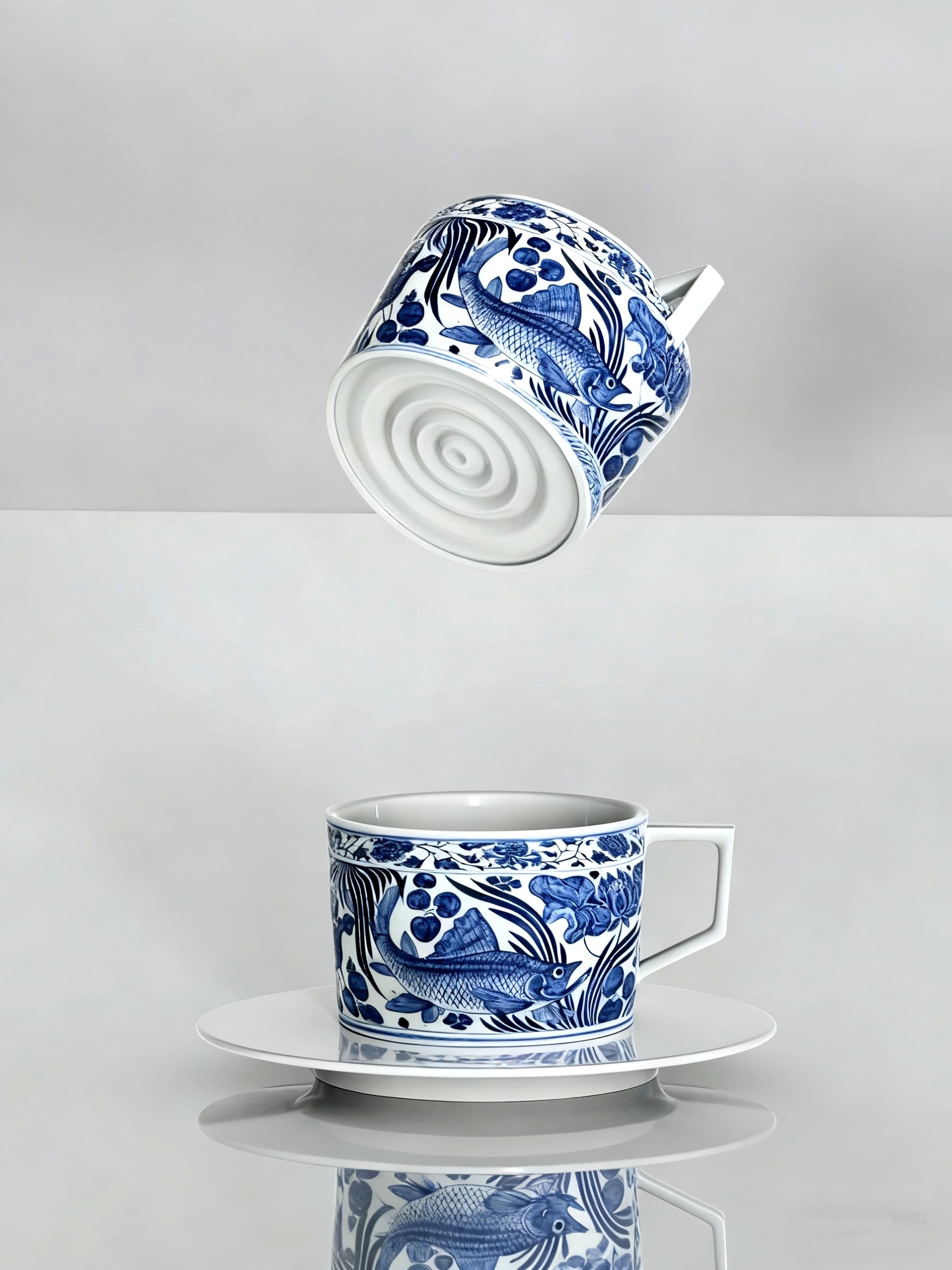 Non-slip ceramic coffee cup，