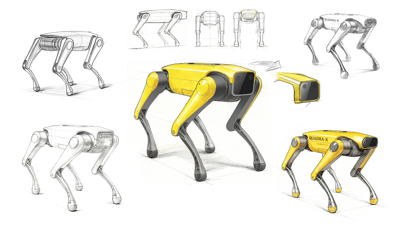 Body Intelligent Quadruped Robot Dog，