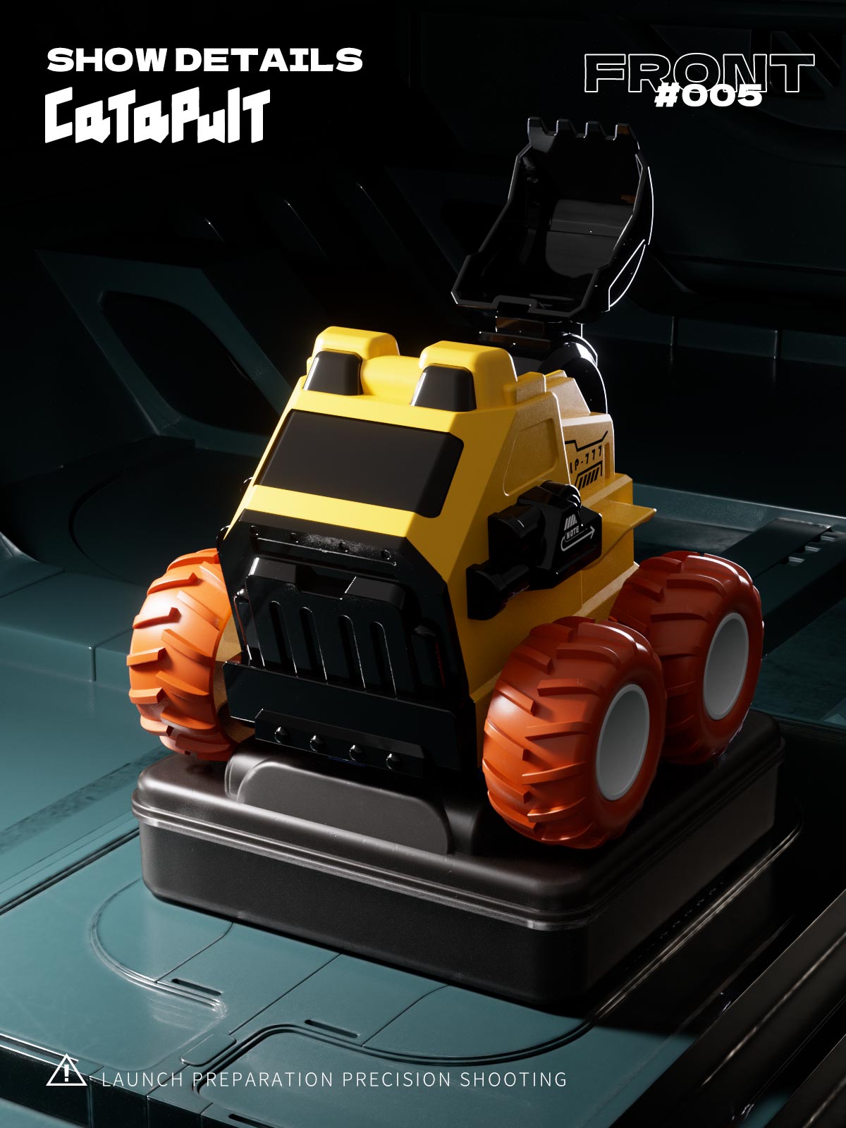 Toy design，Engineering vehicle，E-commerce diagram，Artillery Car Military，The stone car，Structural design，Souptoys，Children's car，