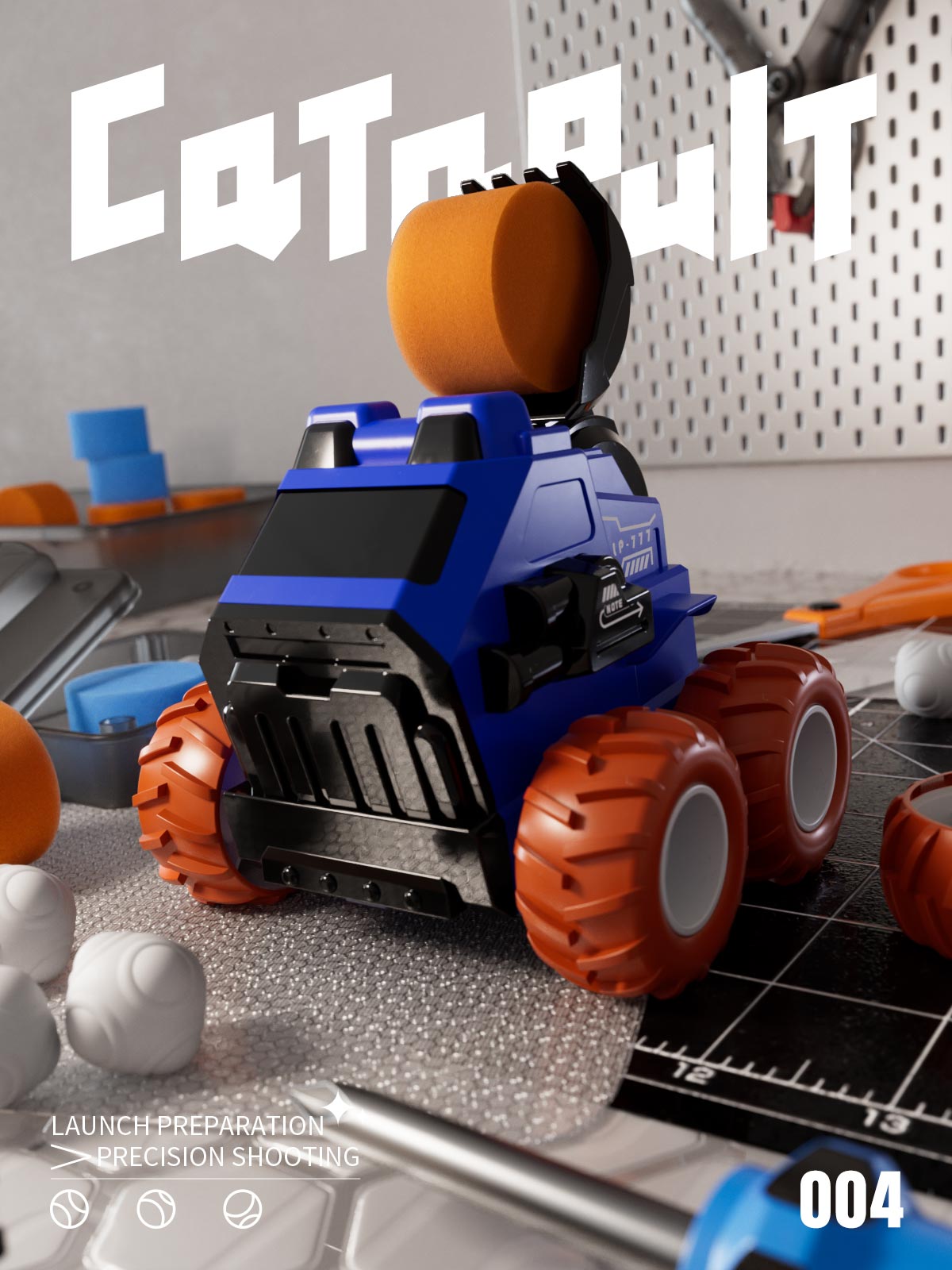 Toy design，Engineering vehicle，E-commerce diagram，Artillery Car Military，The stone car，Structural design，Souptoys，Children's car，