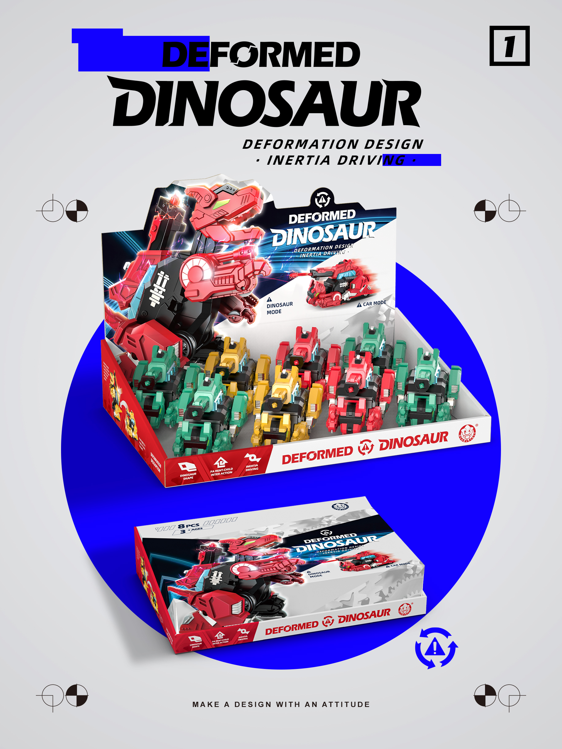 packing design，E-commerce diagram，Detail page，Mecha，Transformers，Dinosaur Team，Modeling and rendering，Graphic Artist Designer，