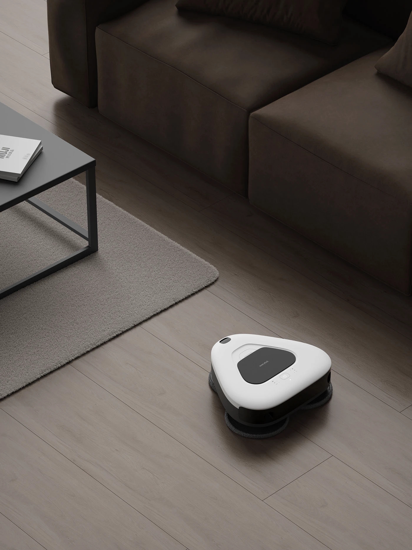 Threespin Plus，EVERYBOT，Mopping robot，Simple design，