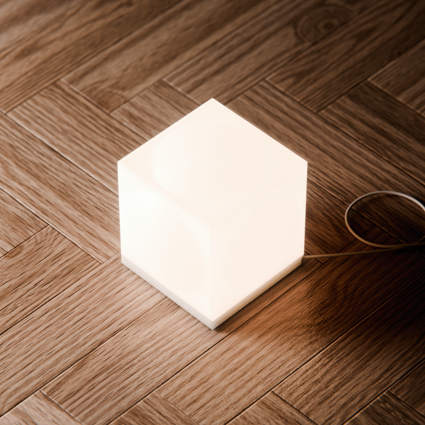 Desk lamp，Cube，Modern style，Simple and generous，colour，