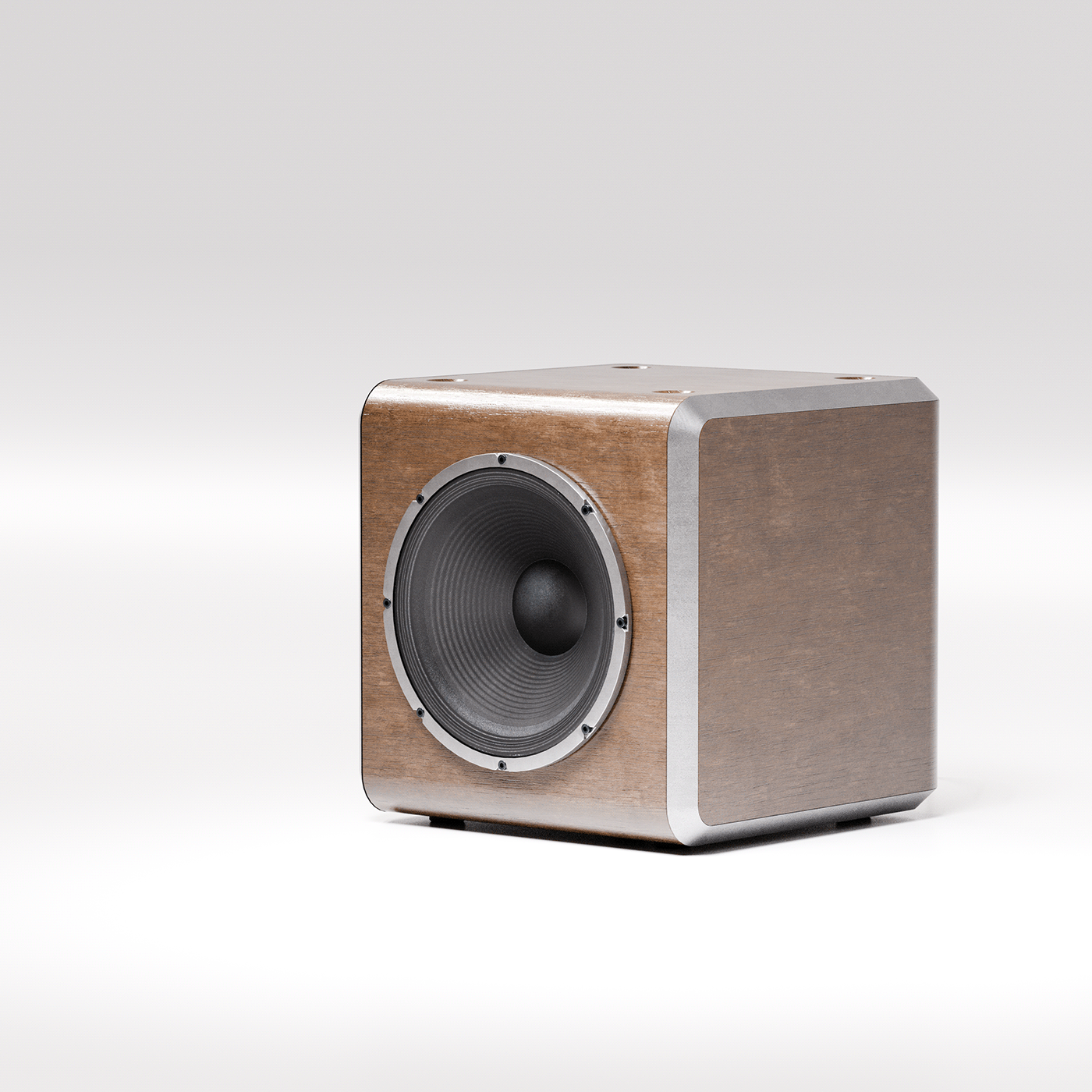 loudspeaker box，Cube，cgi，Simple design，