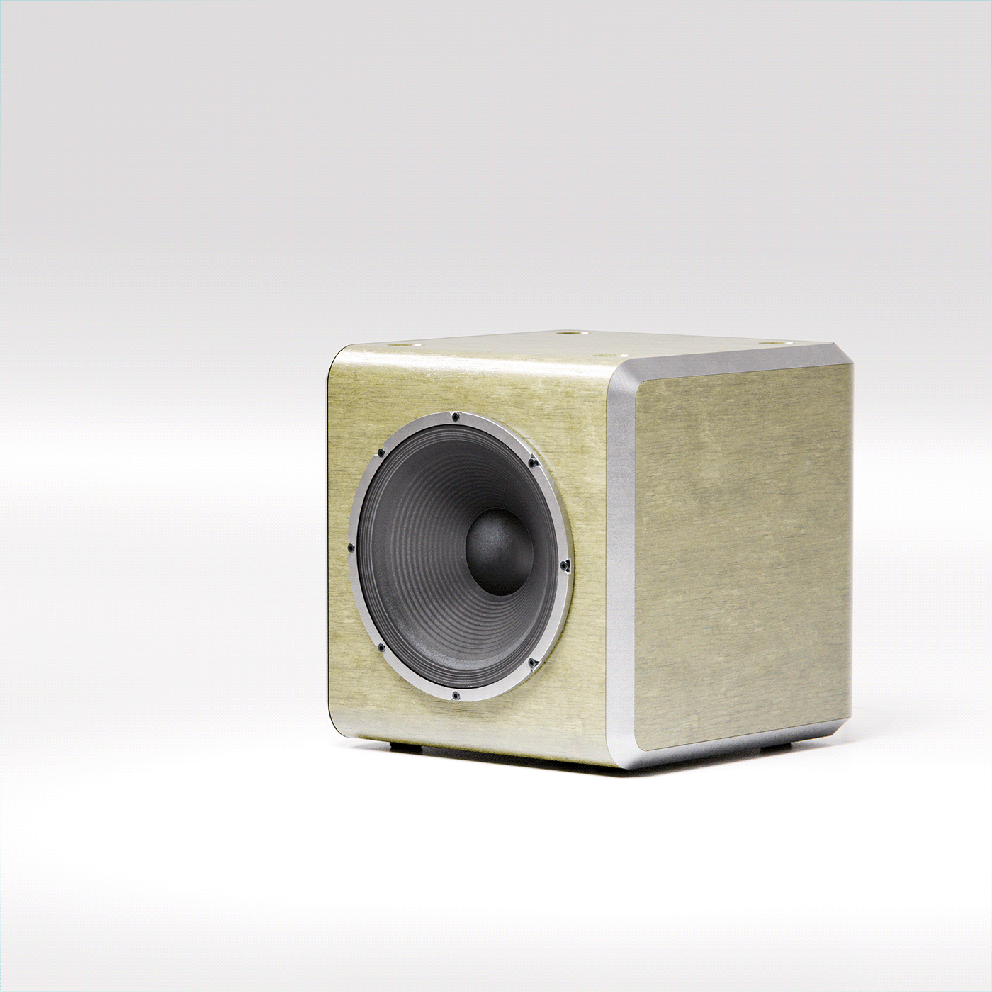 loudspeaker box，Cube，cgi，Simple design，