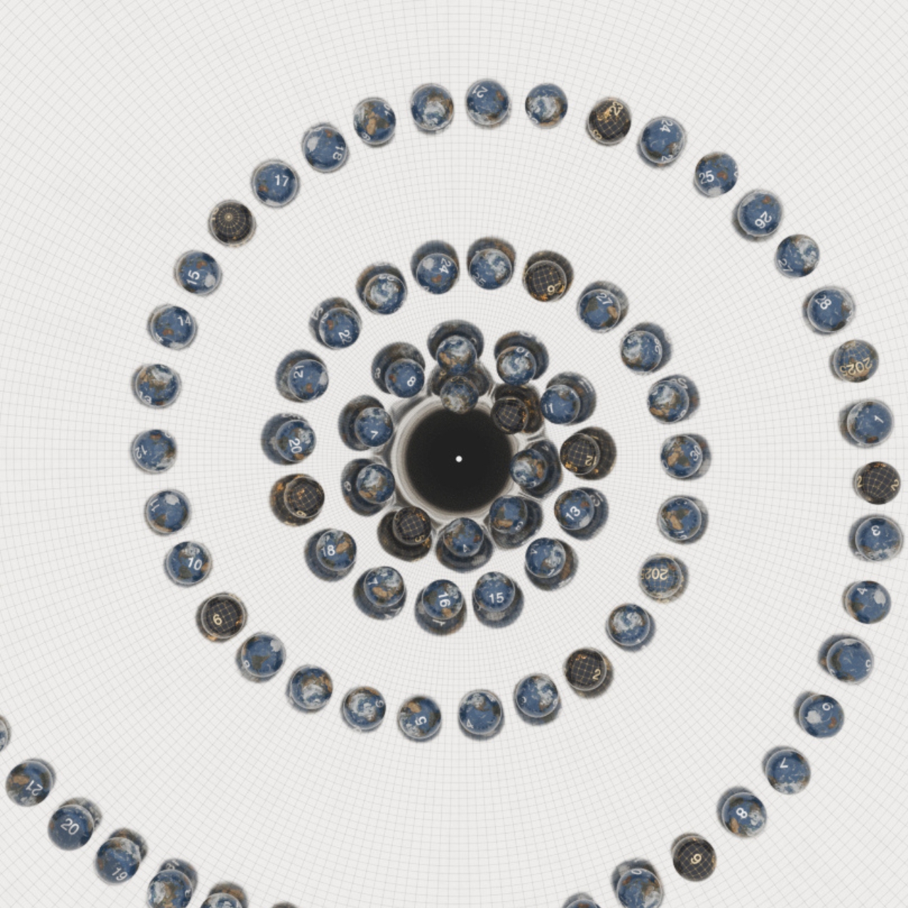 Spiral Timepiece，Digital Calendar，electronic product，Digital，