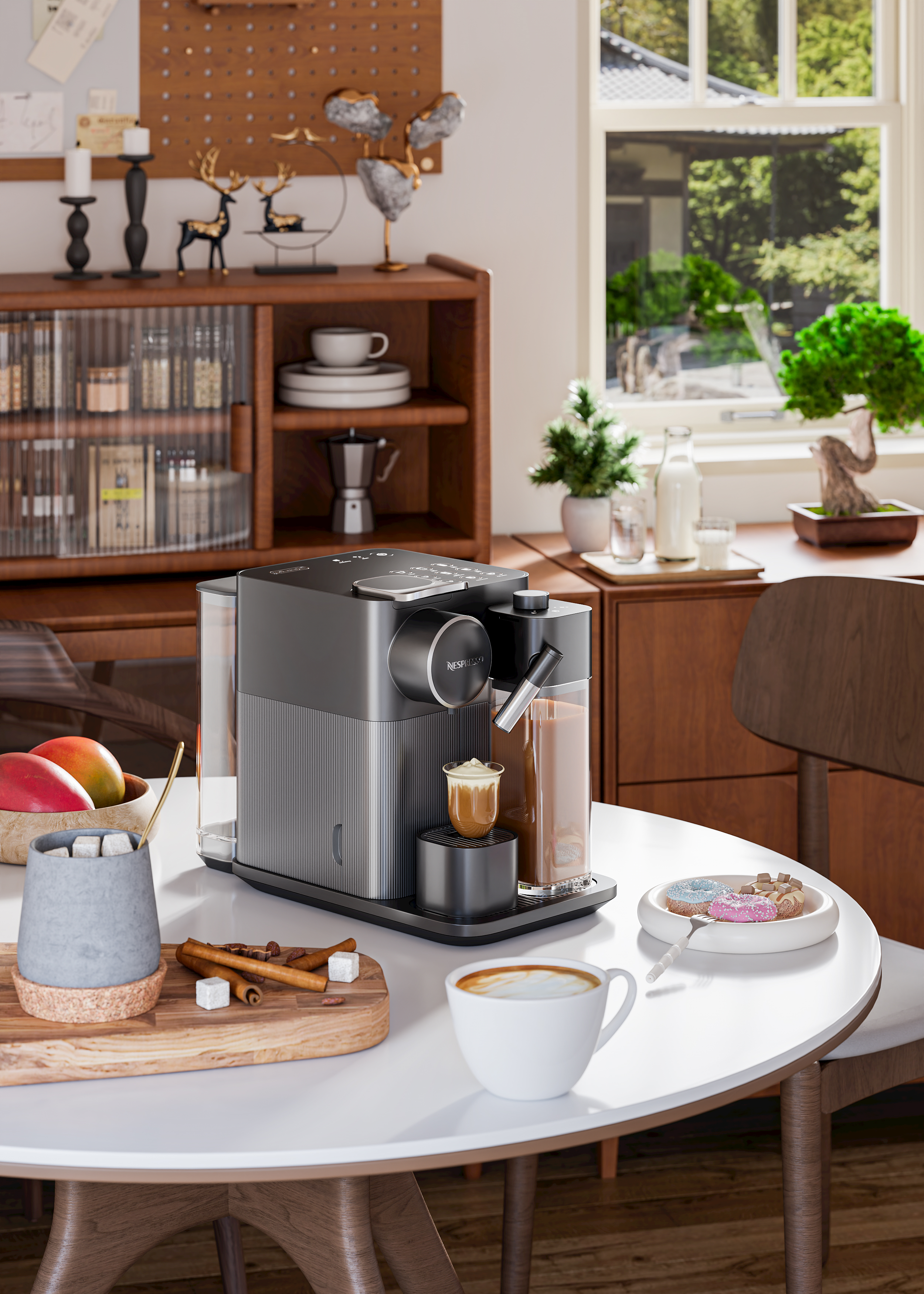 ks，cr，Coffee machine，Scene rendering，Copy a set of coffee machine rendering exercises，