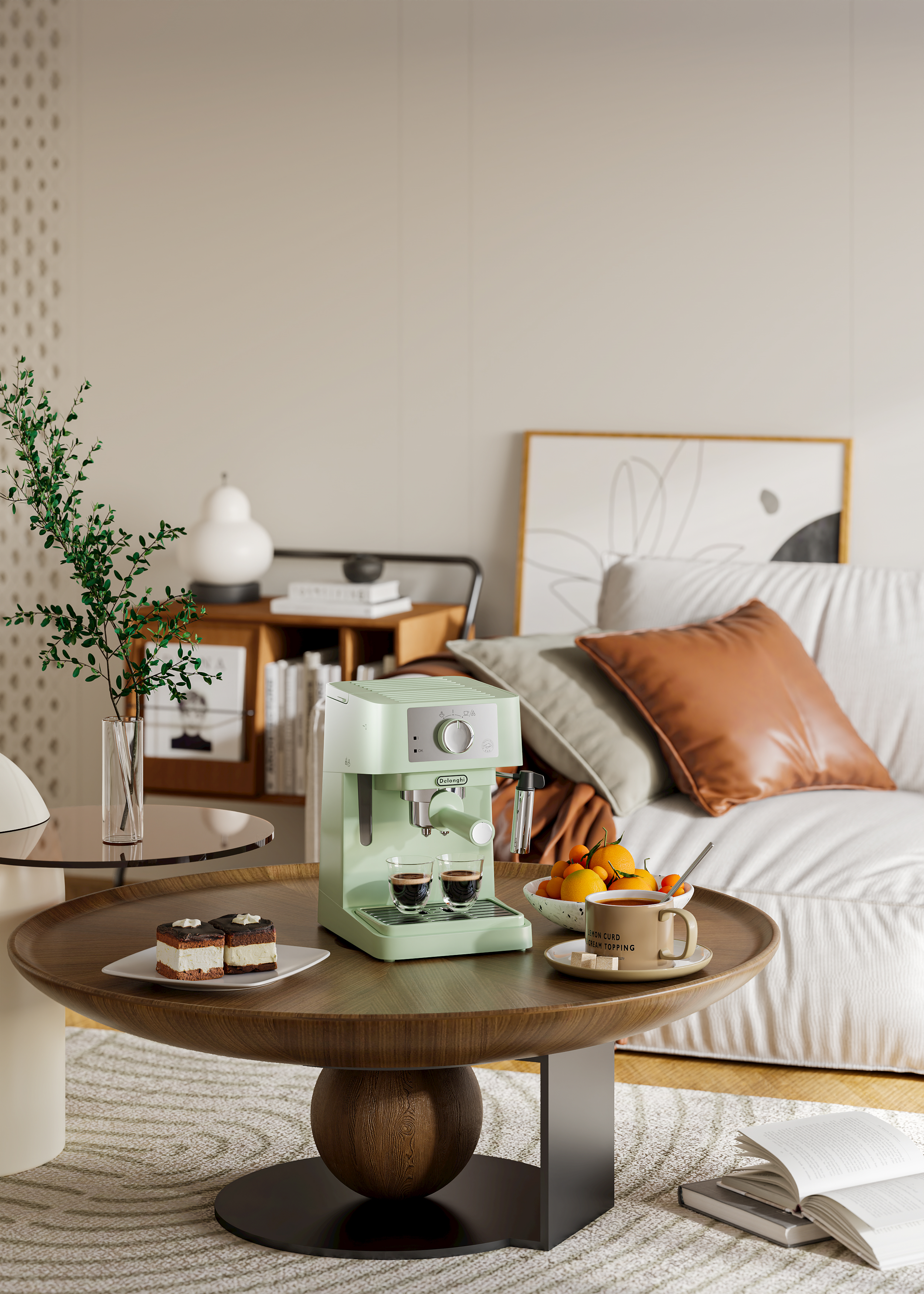 ks，cr，Coffee machine，Scene rendering，Copy a set of coffee machine rendering exercises，