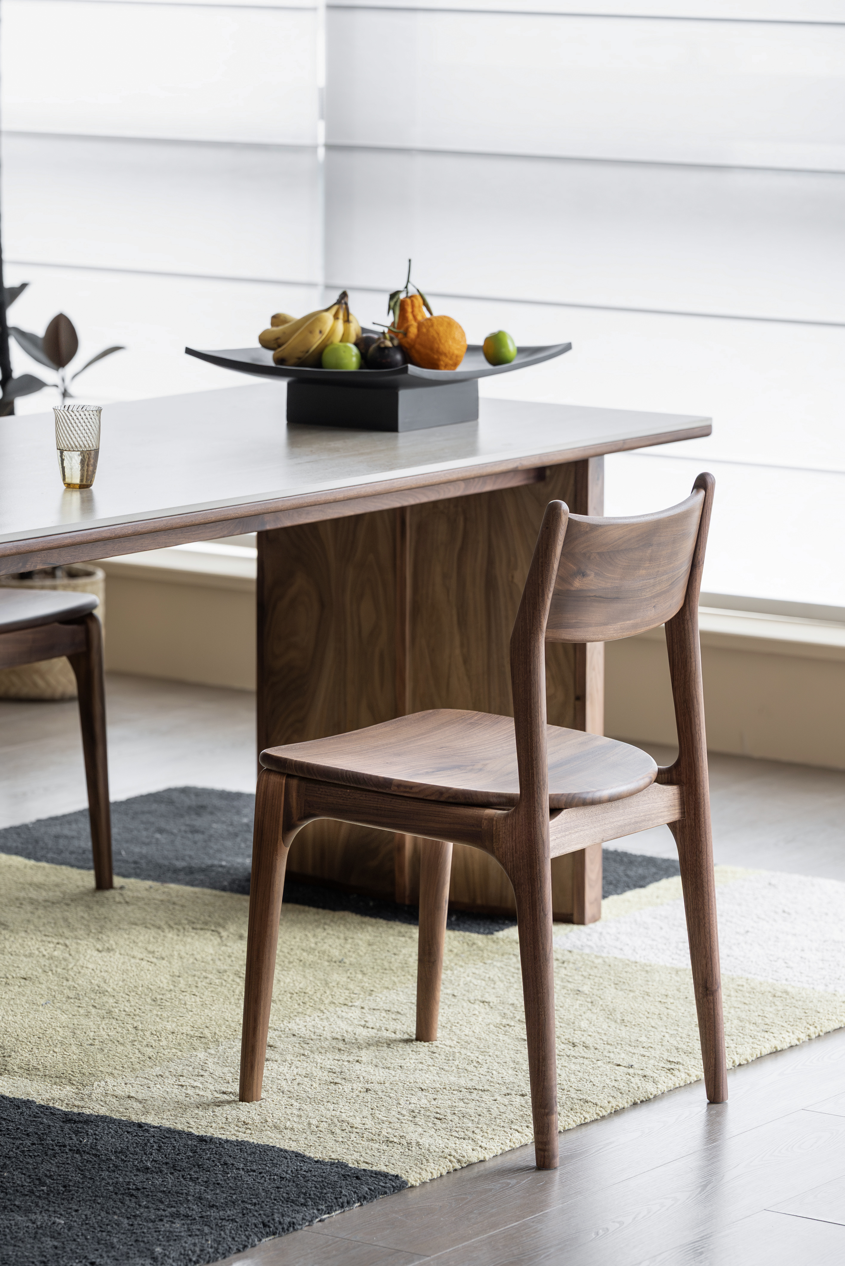 Residential Furniture，Solid wood dining chair，furniture design ，Original design，Solid wood furniture，Black walnut furniture，