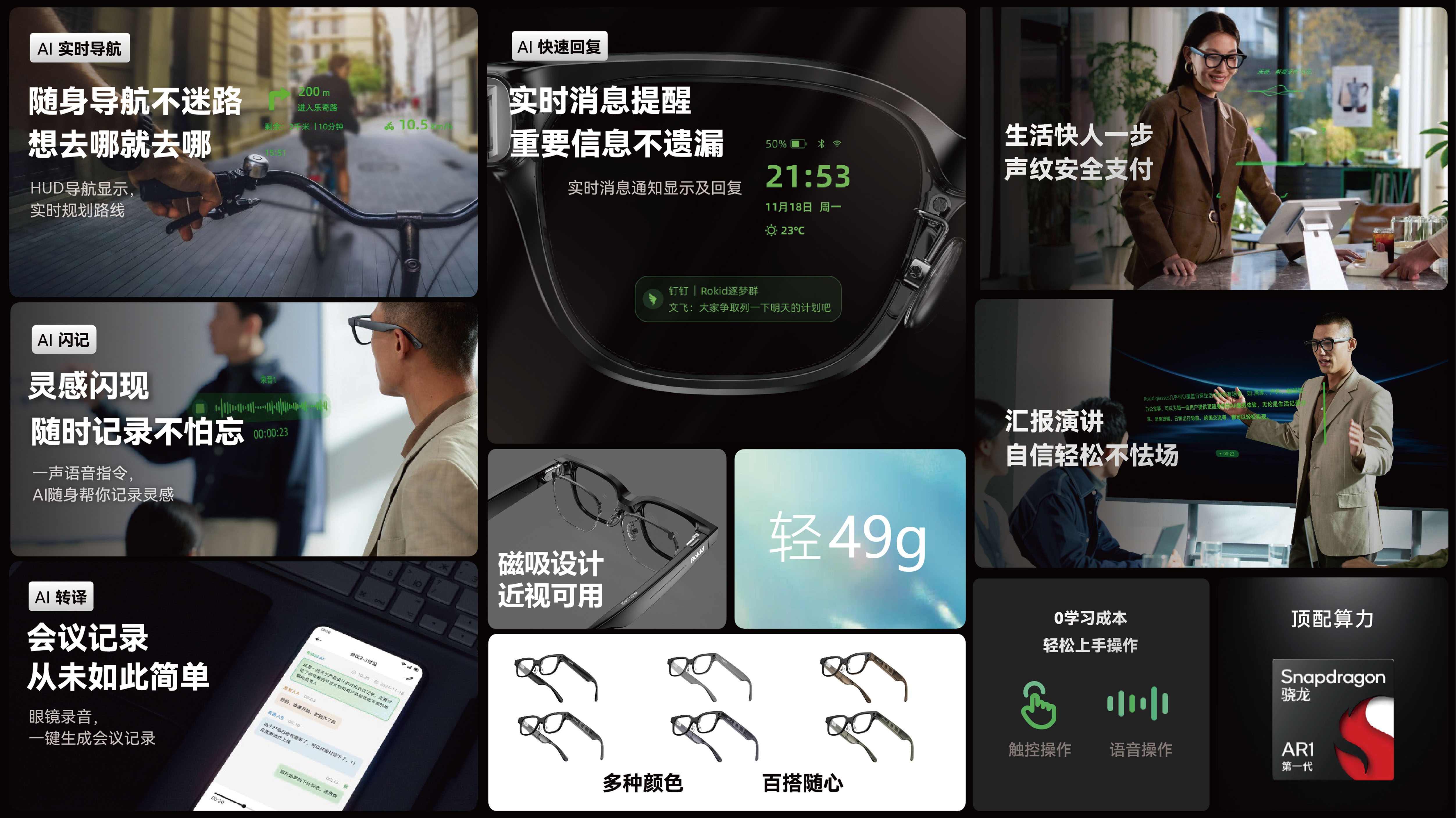 Smart glasses，AR & AI Glasses，Intelligent hardware，Wearable device，