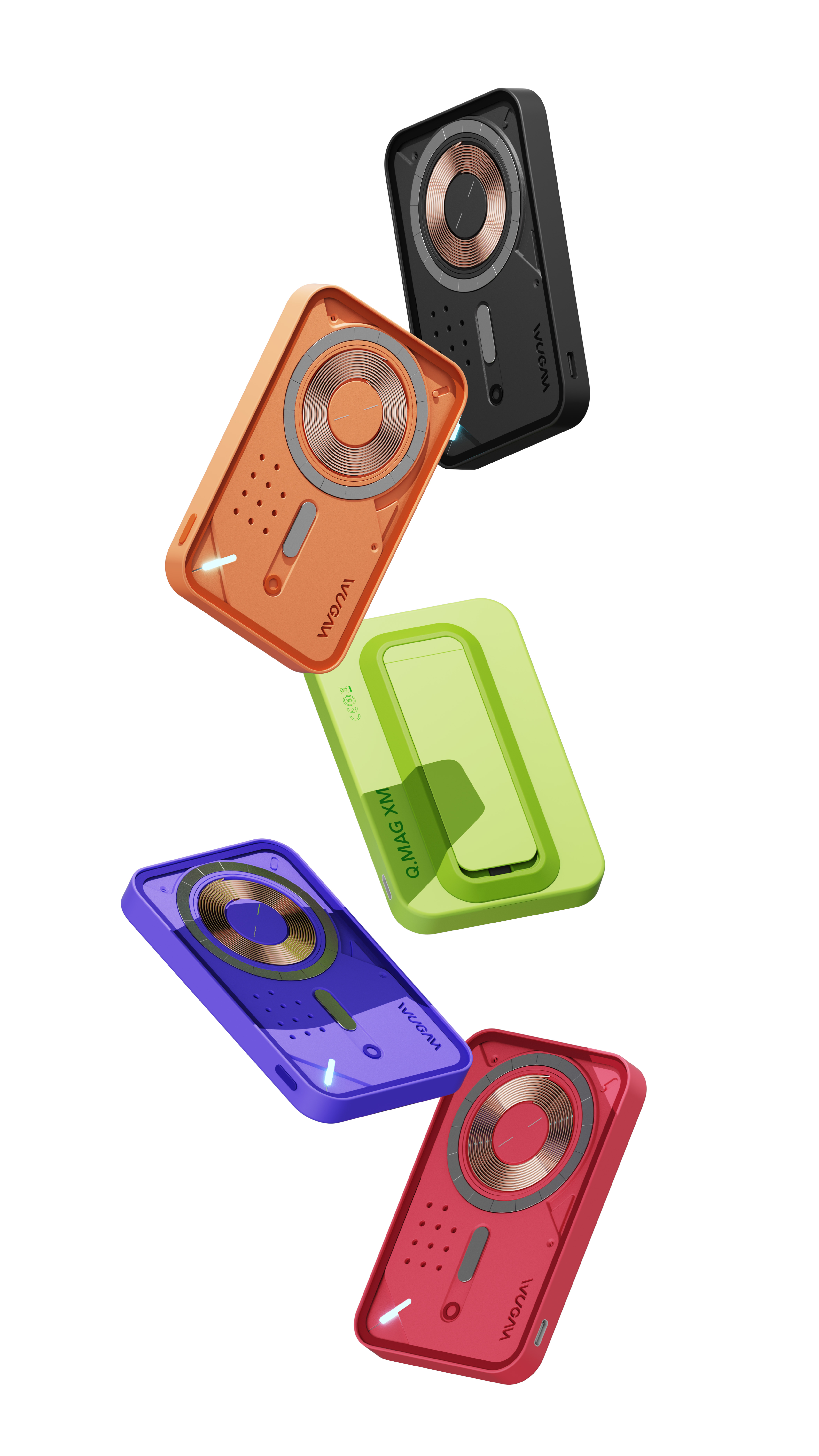 Magnetic charging treasure，Geometric composition，