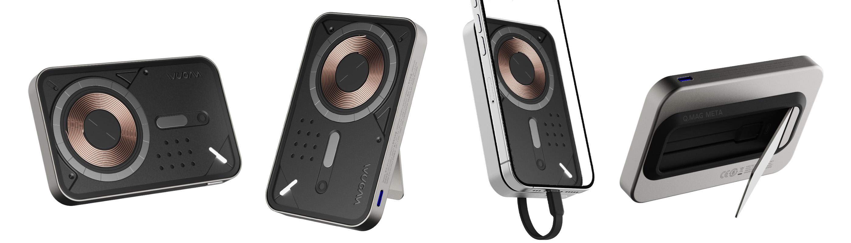 Magnetic charging treasure，Geometric composition，