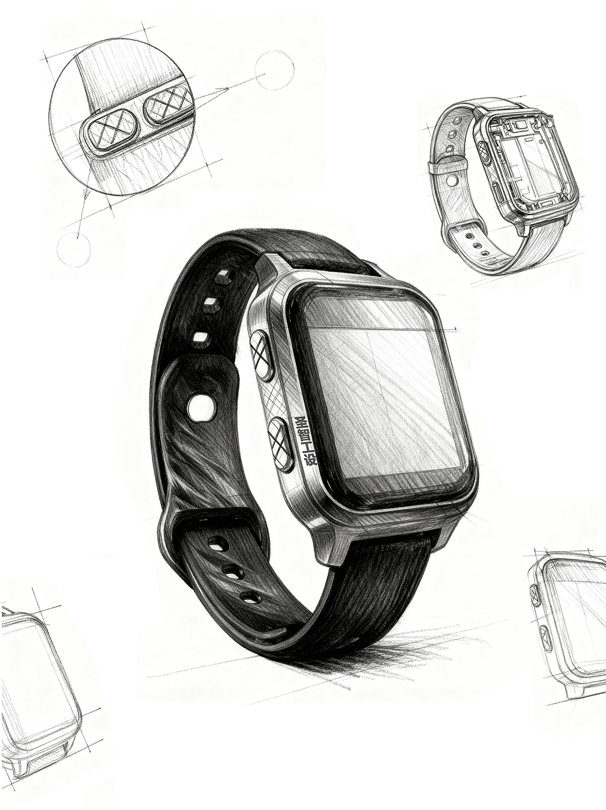 industrial design，digital watch，Electronic technology，Digital，